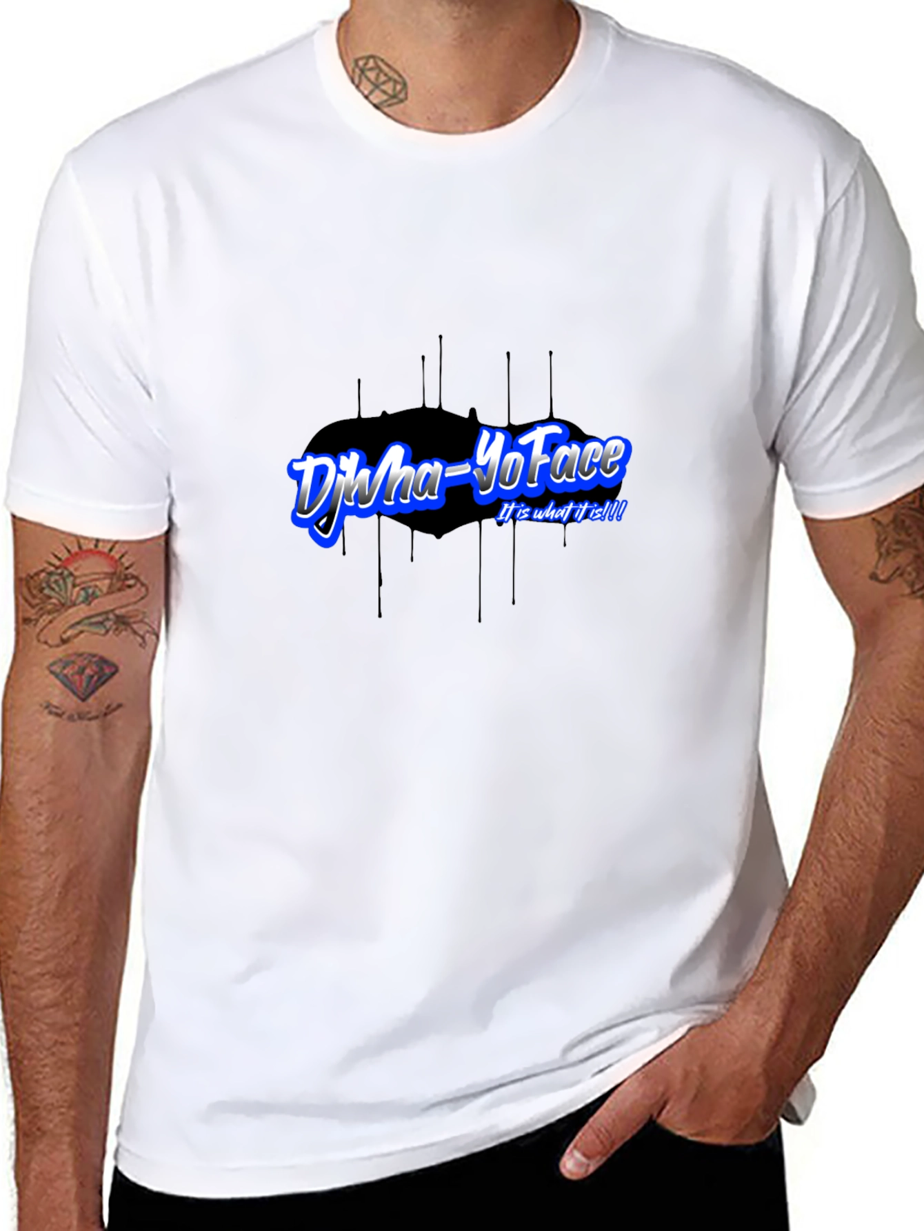 Djwa-YoFace Black T-Shirt - Unique Design