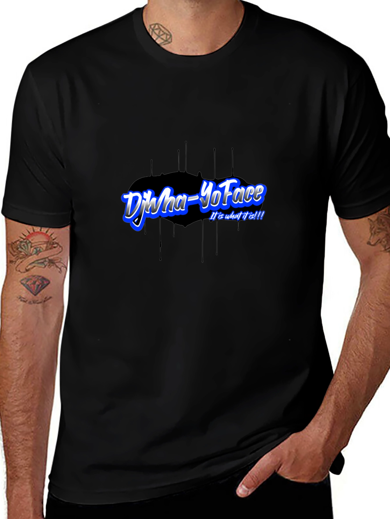 Djwa-YoFace Black T-Shirt - Unique Design