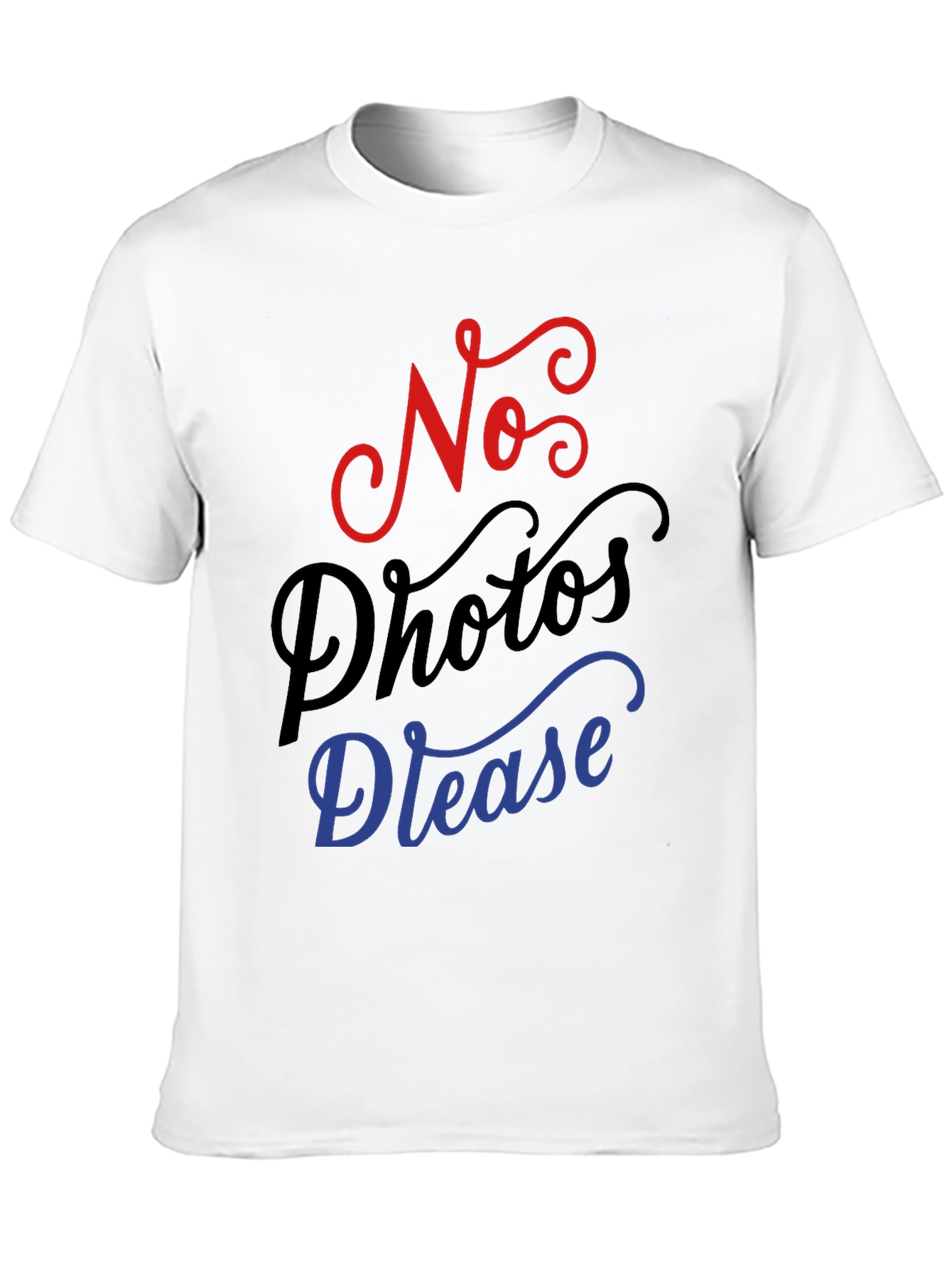 No Photos Please Graphic Tee - Stylish Unisex T-Shirt