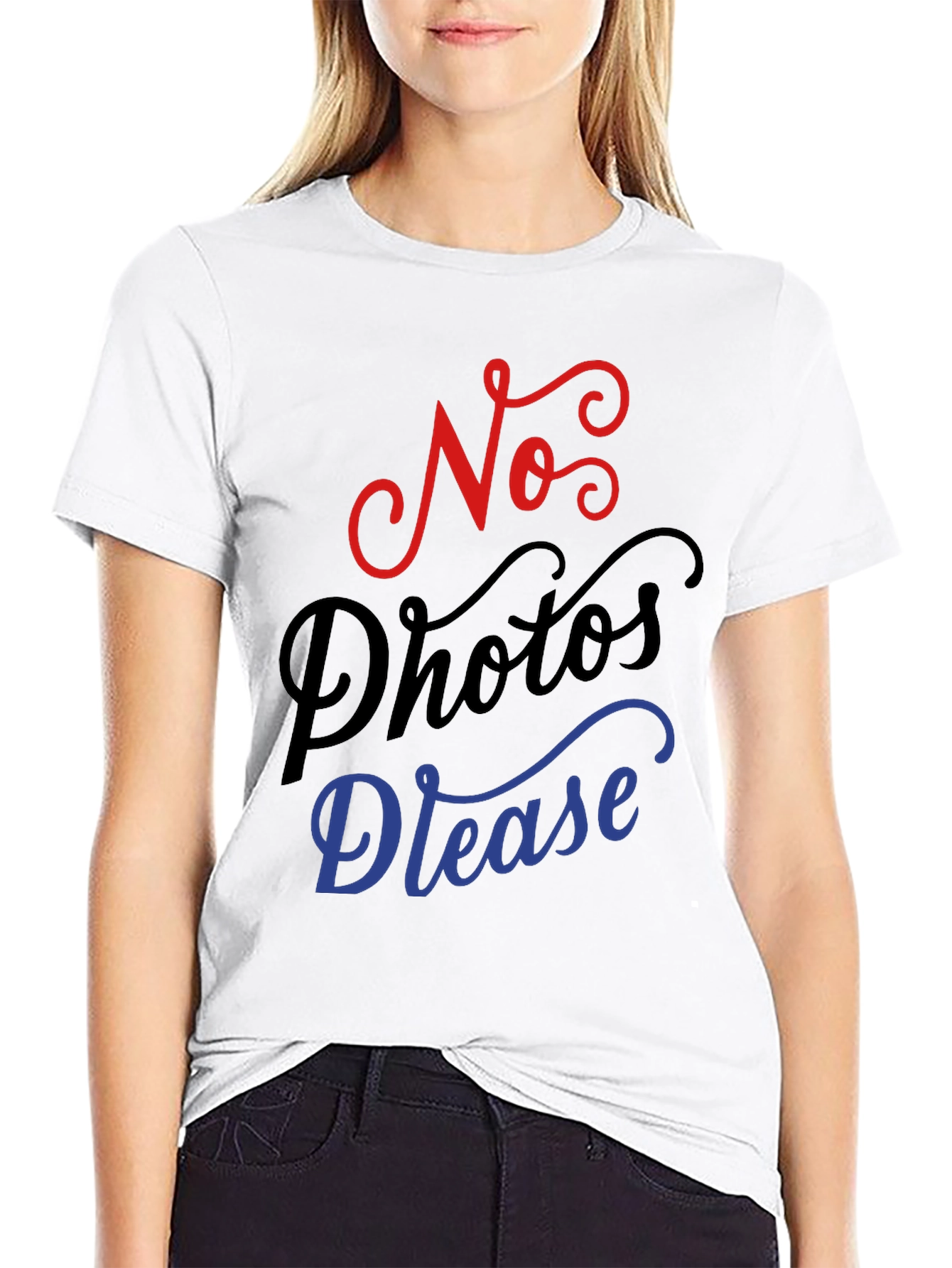 No Photos Please Graphic Tee - Stylish Unisex T-Shirt
