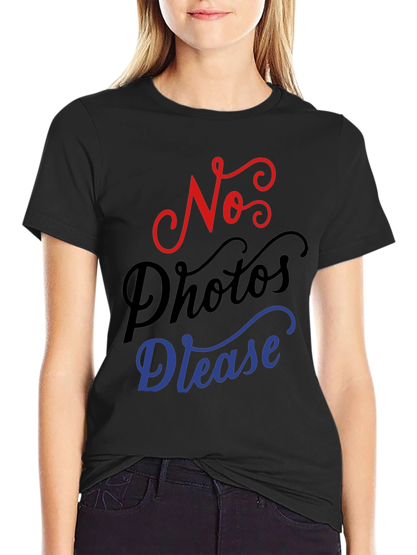 No Photos Please Graphic Tee - Stylish Unisex T-Shirt