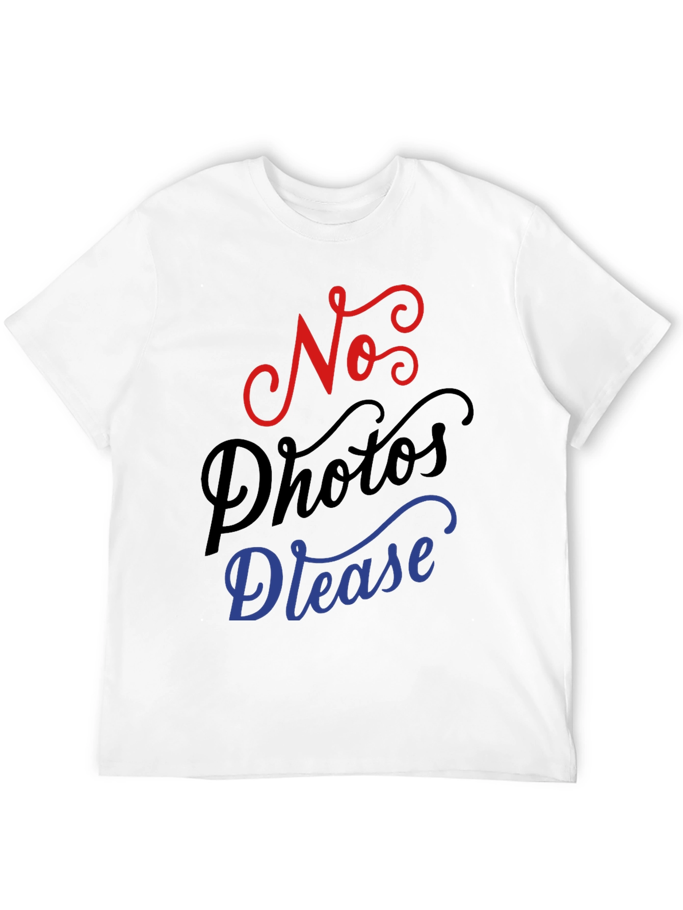 No Photos Please Graphic Tee - Stylish Unisex T-Shirt