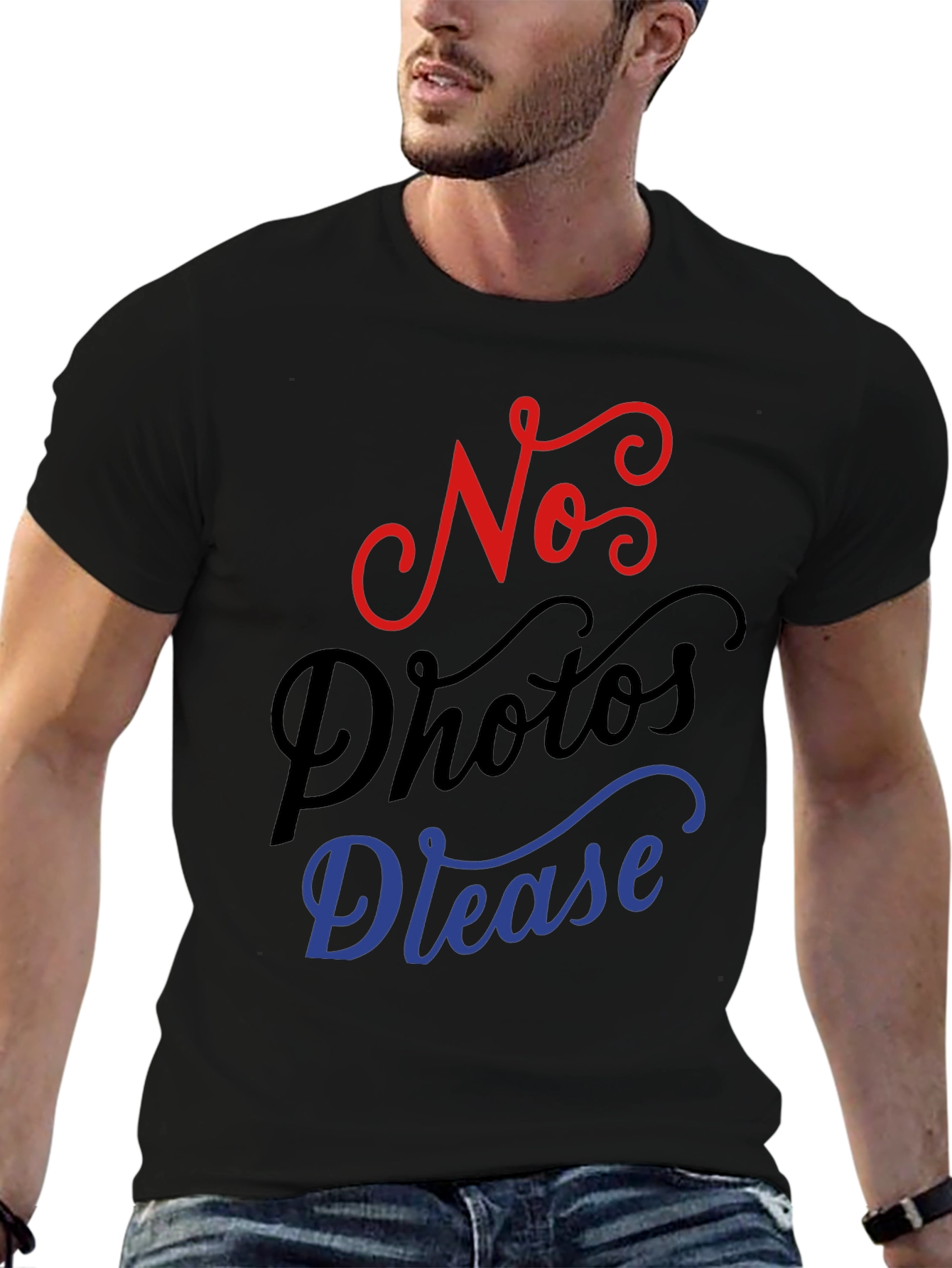 No Photos Please Graphic Tee - Stylish Unisex T-Shirt