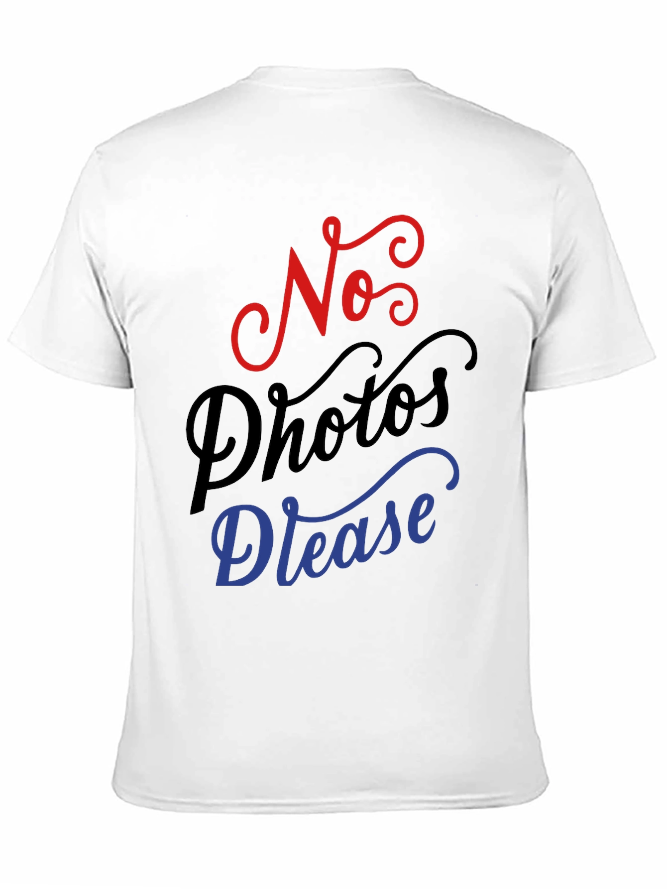 No Photos Please Graphic Tee - Stylish Unisex T-Shirt