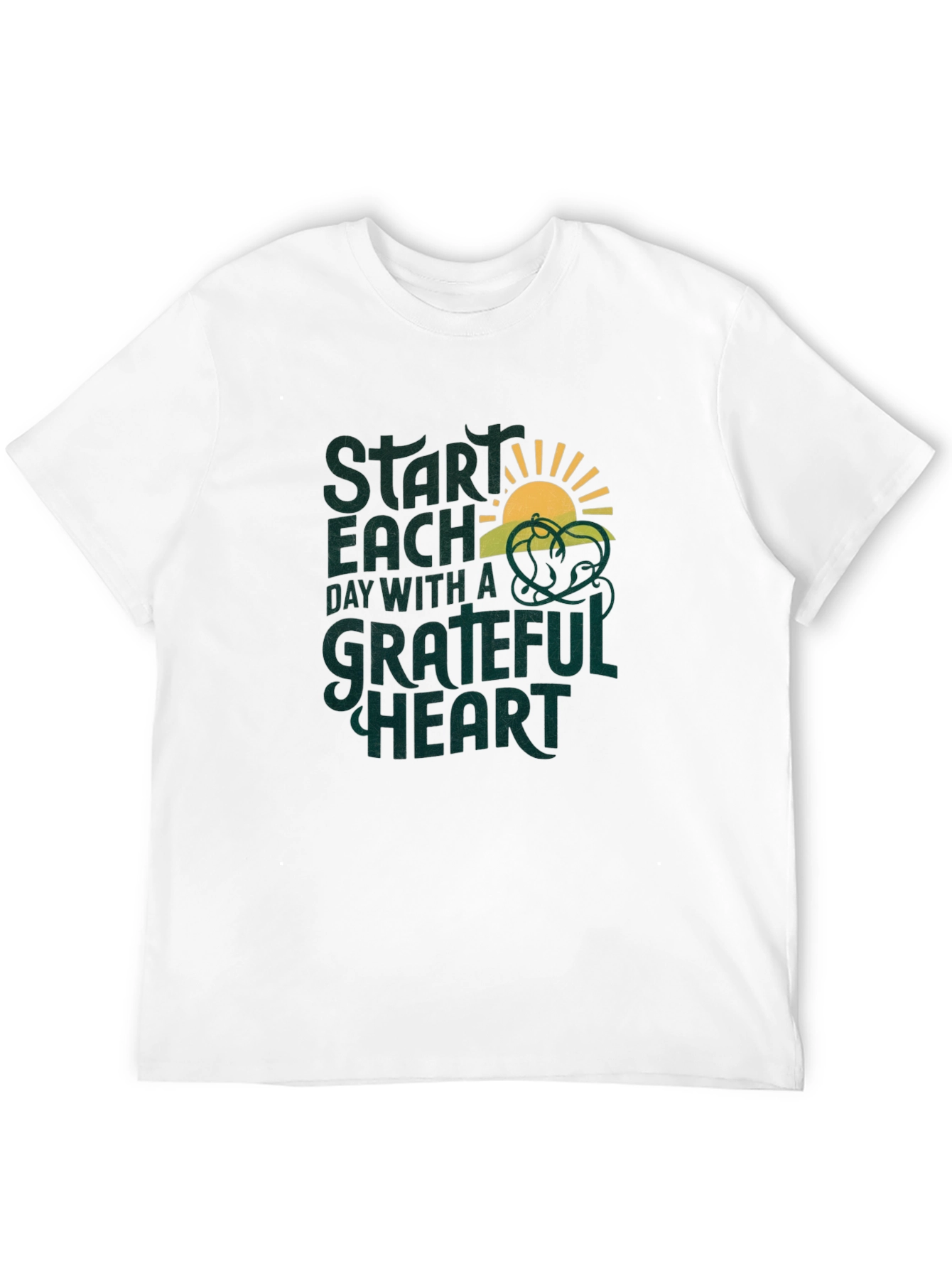 Grateful Heart Graphic Tee - Inspirational Comfort
