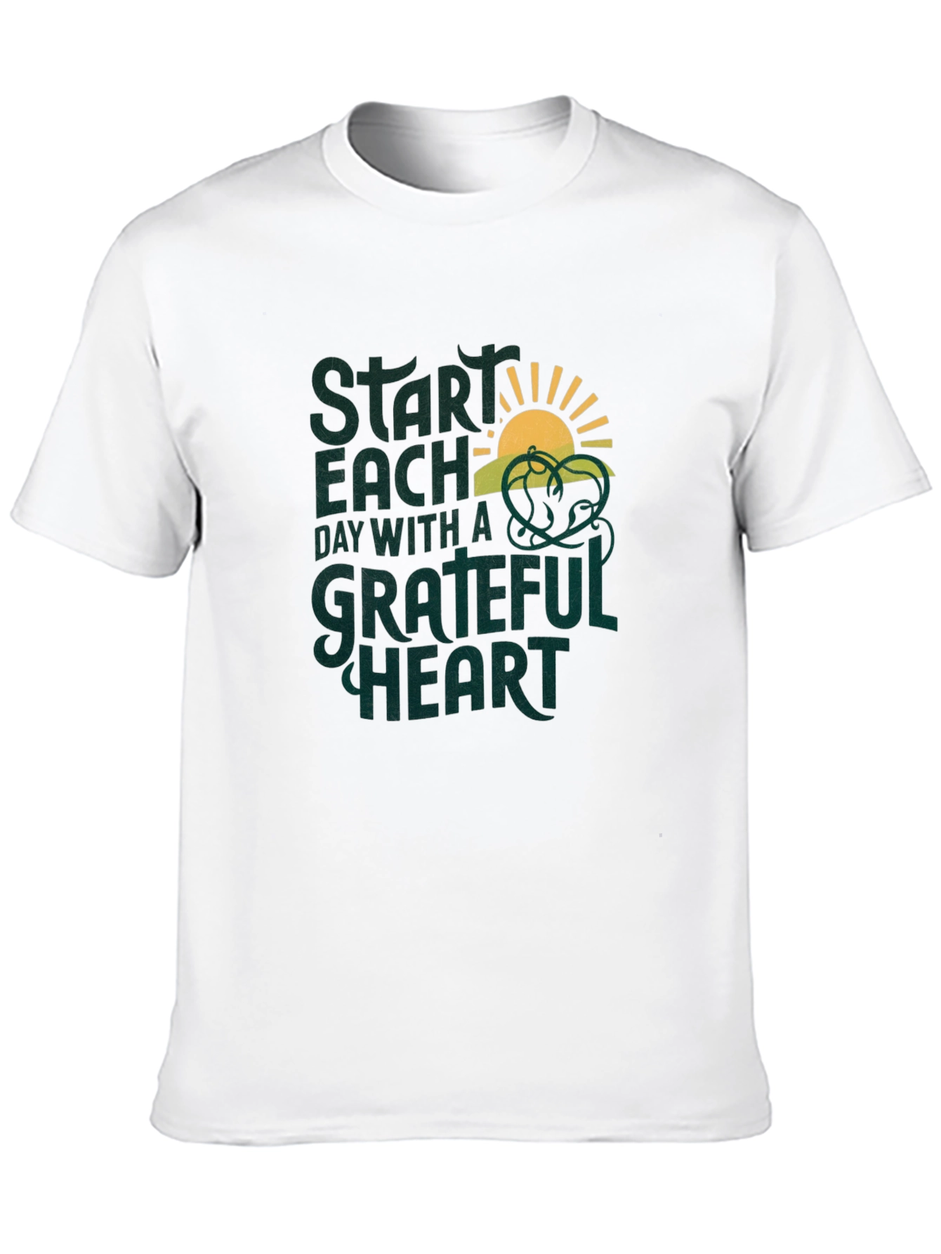 Grateful Heart Graphic Tee - Inspirational Comfort