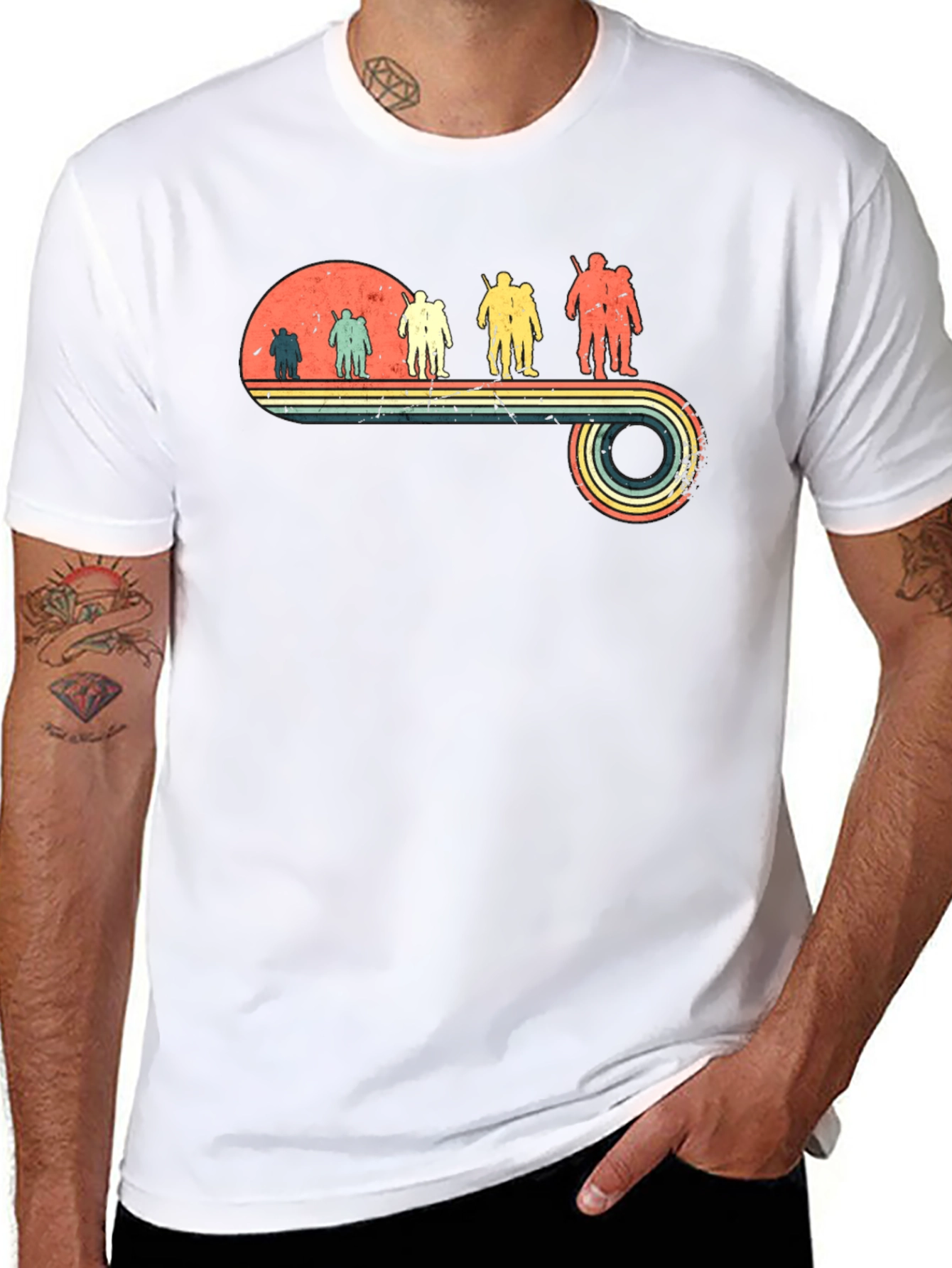 Retro Hiking Crew Neck T-Shirt