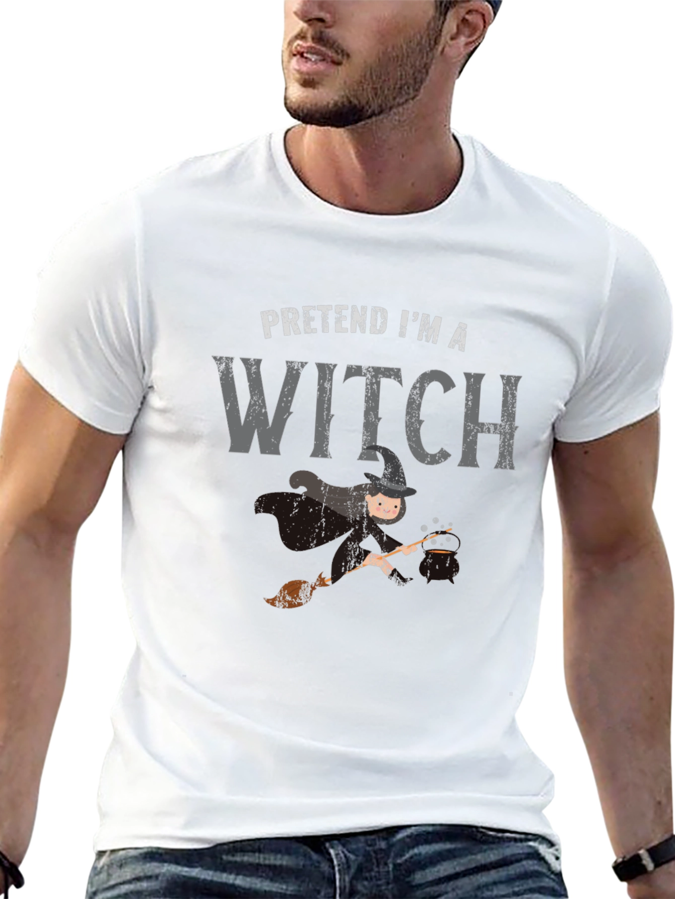 Pretend Im A Witch T-Shirt - Halloween Costume Tee