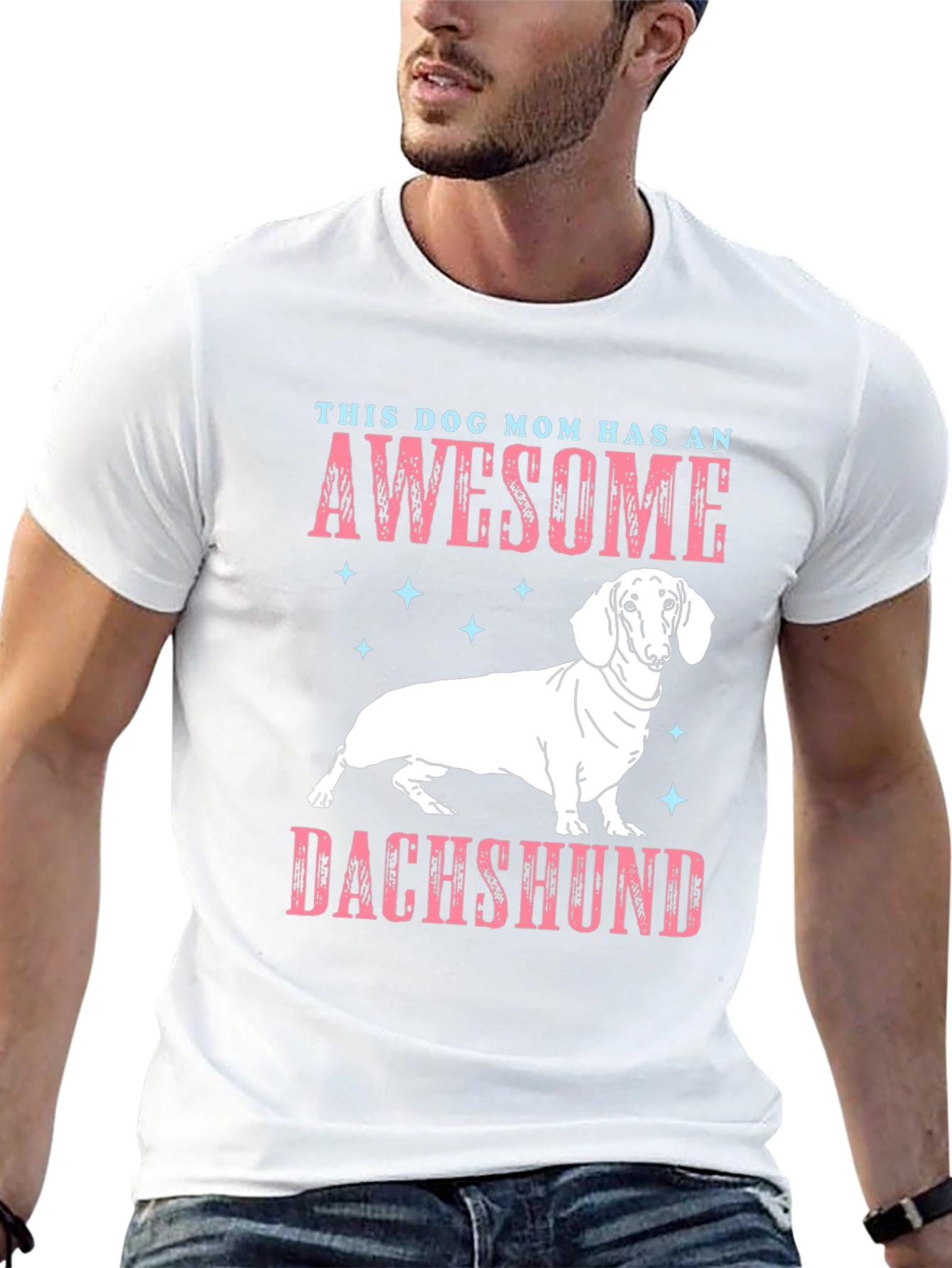 Awesome Dachshund Dog Mom Graphic Tee