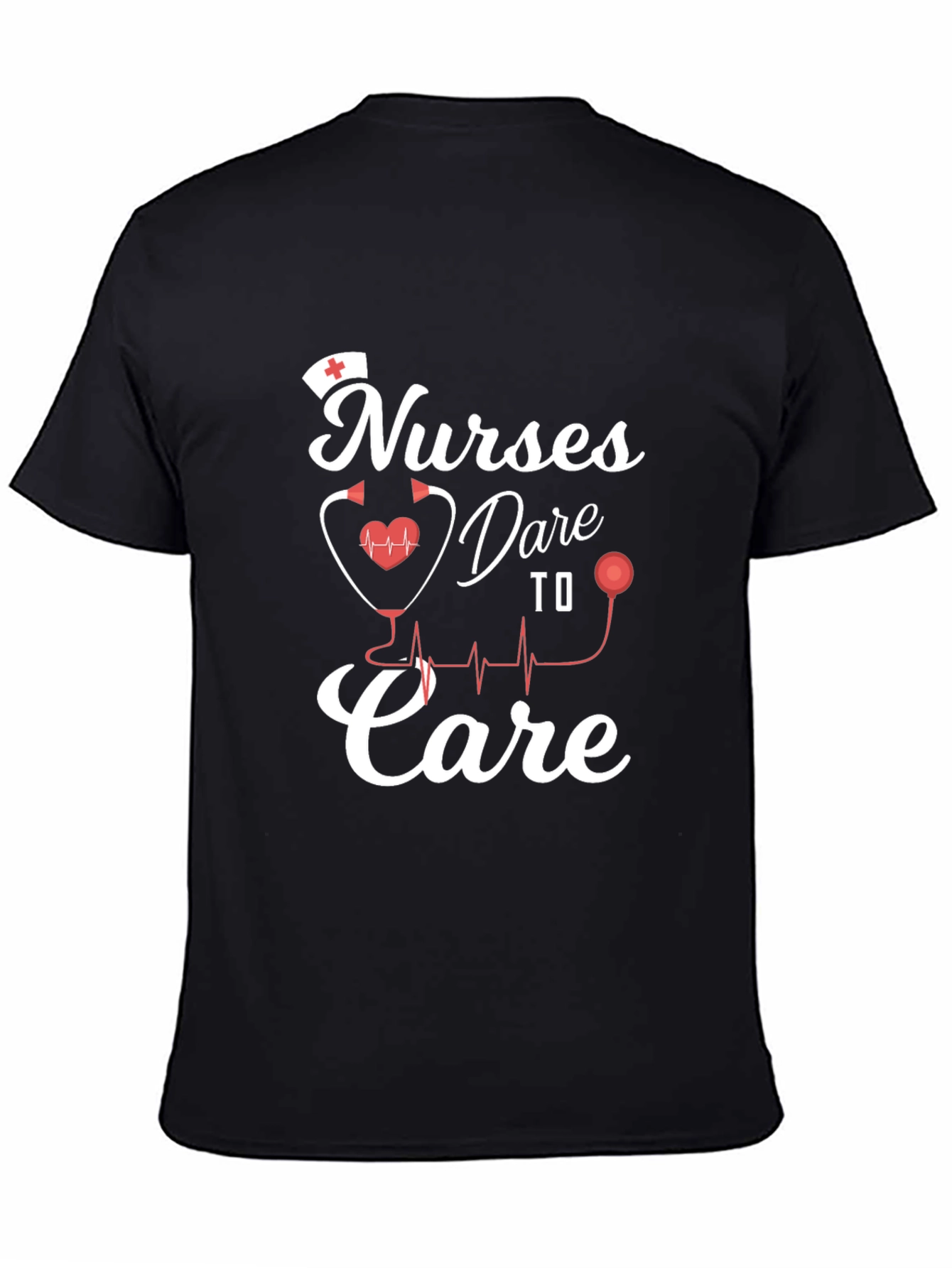Nurses Dare to Care Black T-Shirt