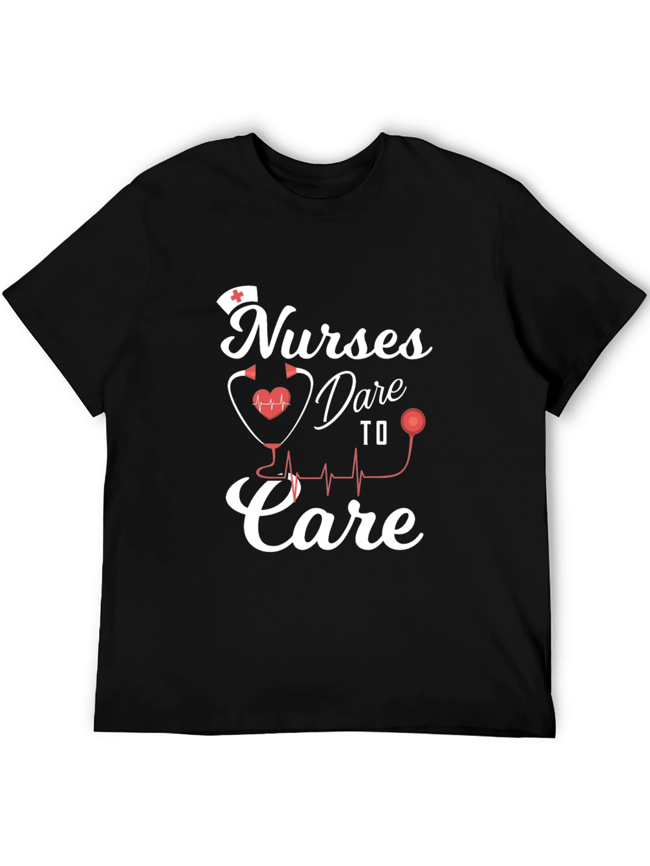 Nurses Dare to Care Black T-Shirt