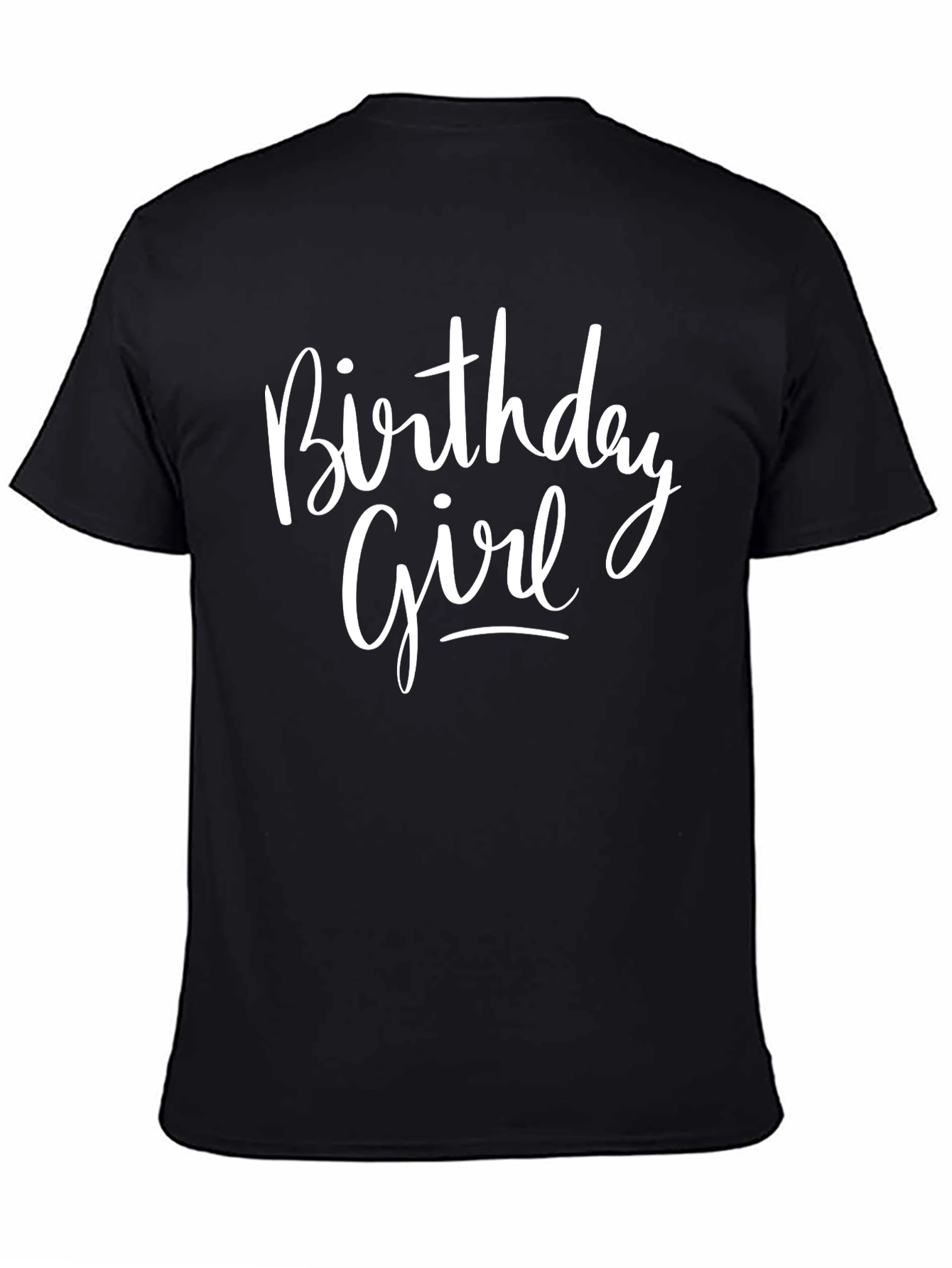 Birthday Girl Graphic Tee - Black Casual Top