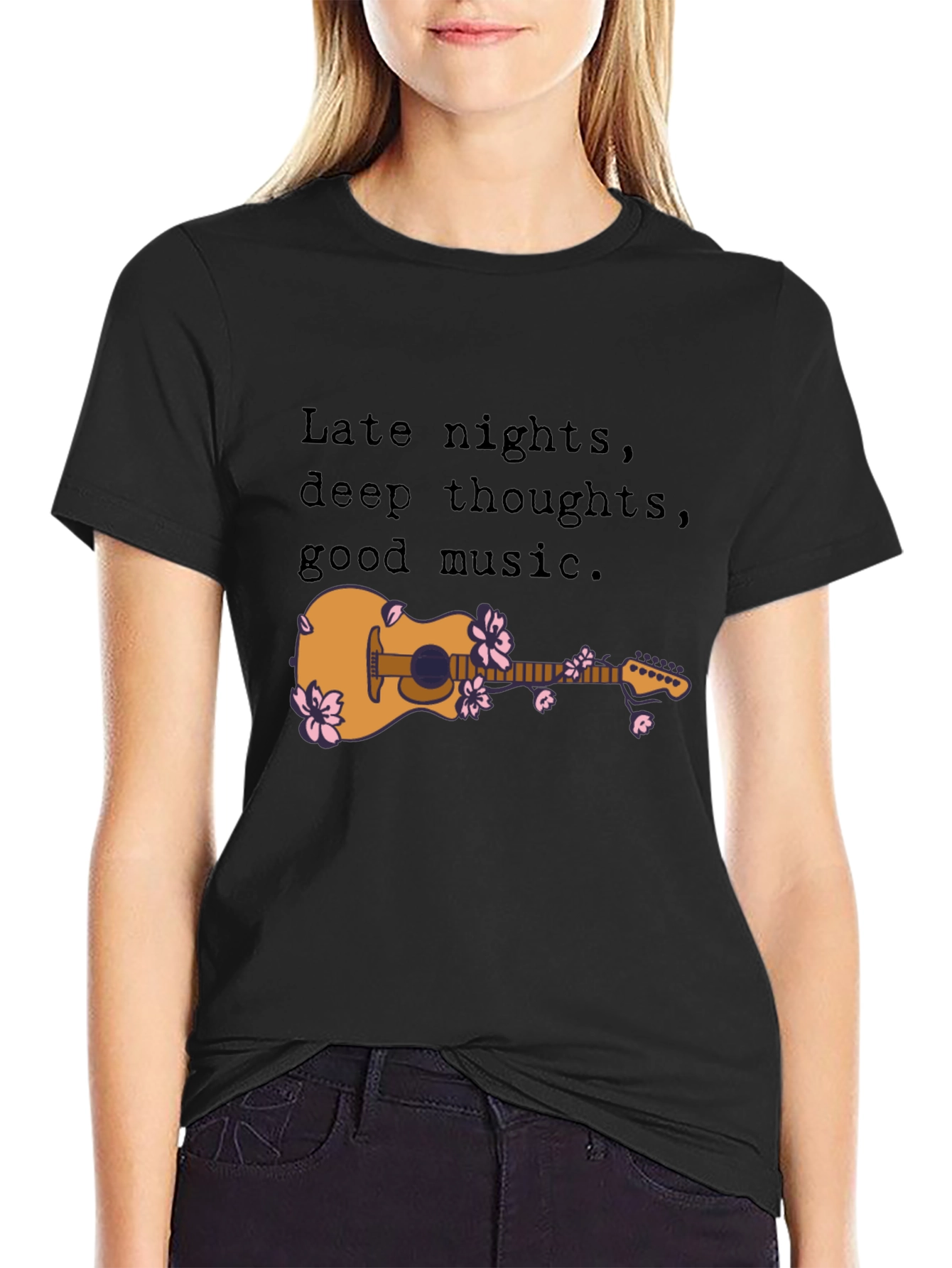 Late Nights Guitar Graphic Tee