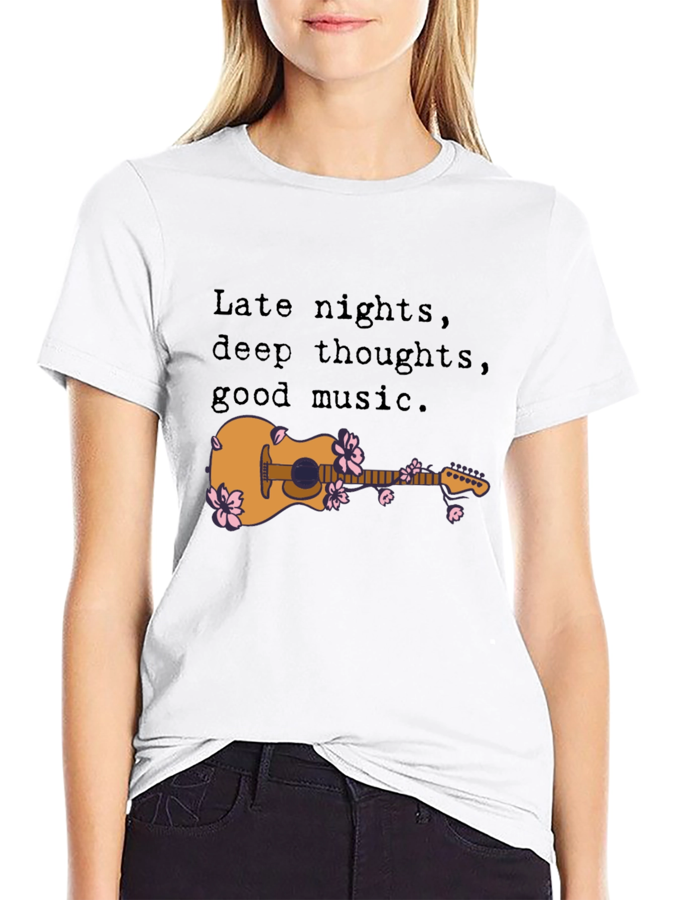 Late Nights Guitar Graphic Tee