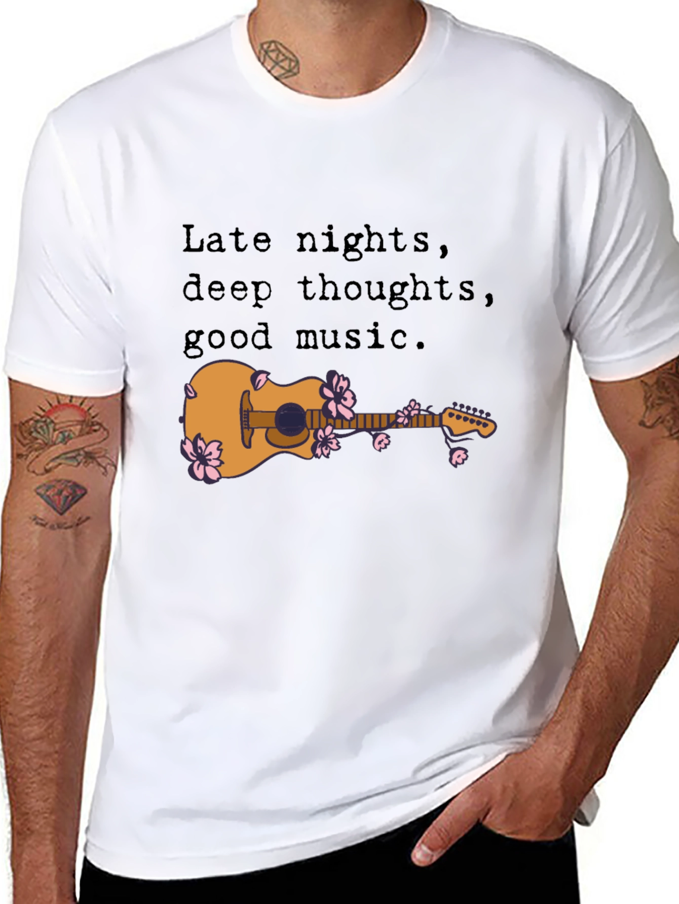 Late Nights Guitar Graphic Tee