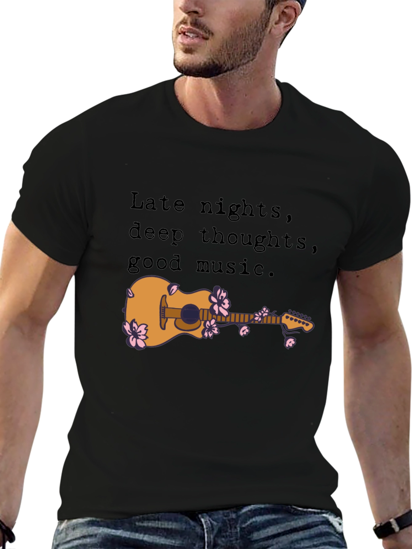 Late Nights Guitar Graphic Tee
