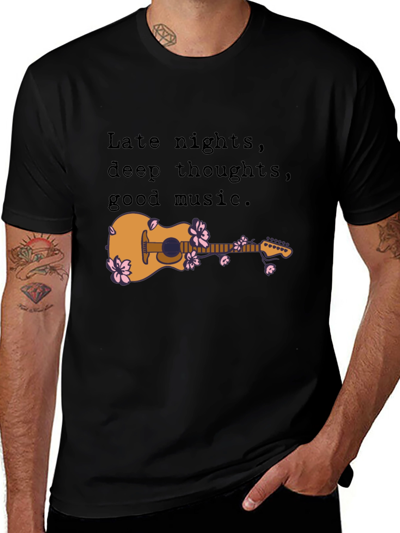 Late Nights Guitar Graphic Tee