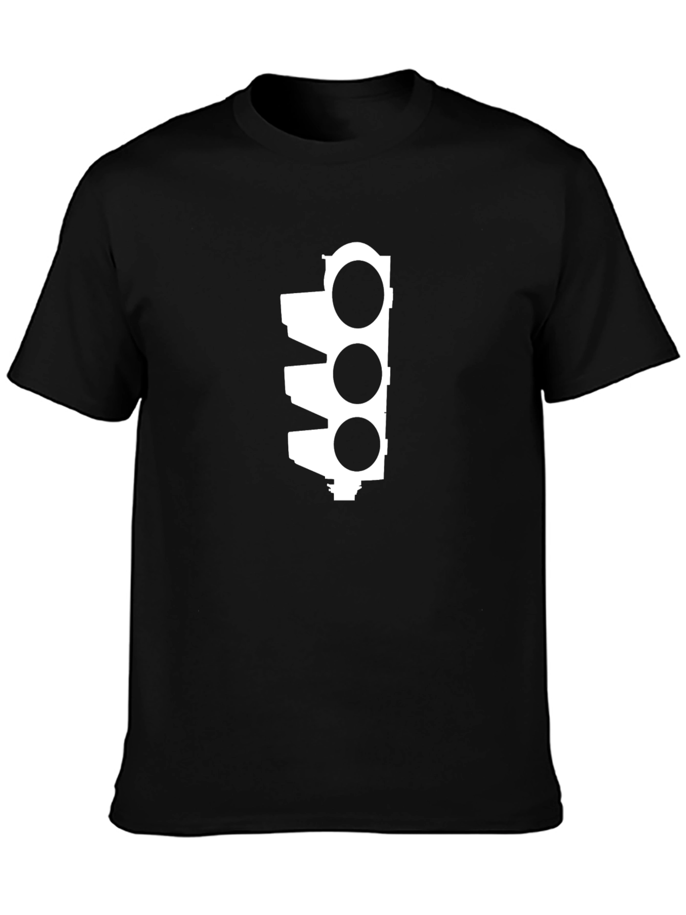 Traffic Light Graphic Tee - Black Cotton Blend
