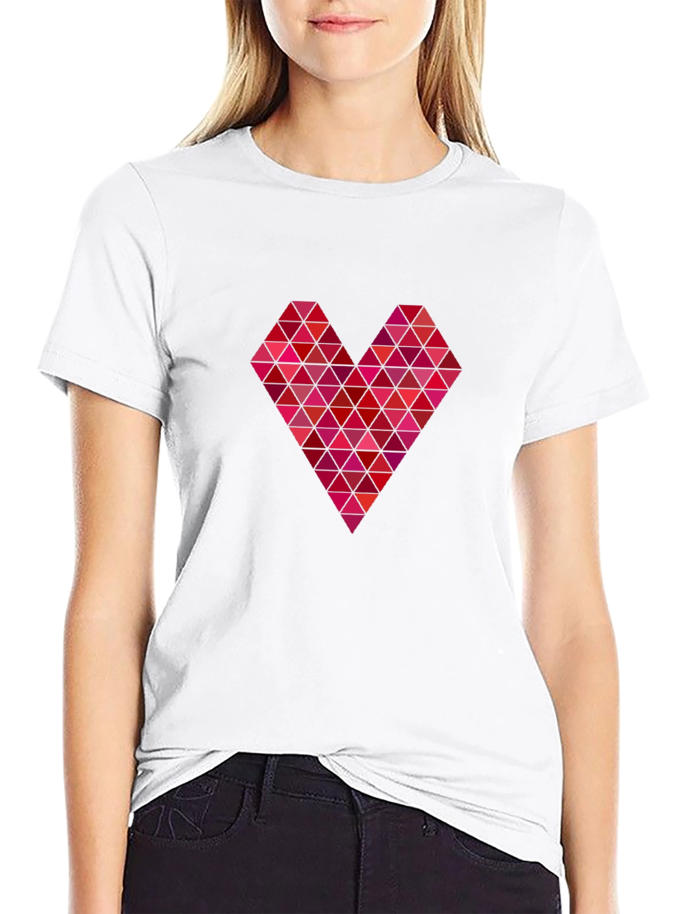 Geometric Heart T-Shirt - Love in Style!