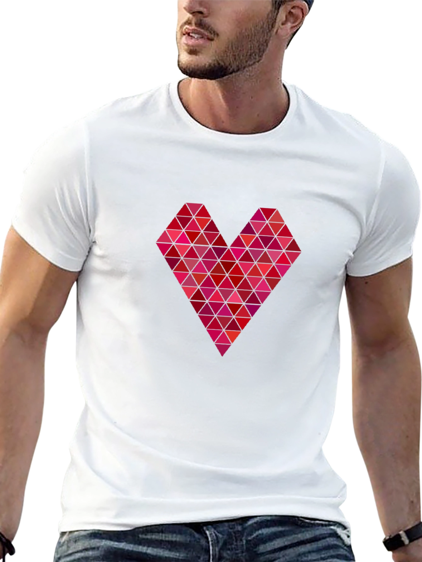 Geometric Heart T-Shirt - Love in Style!