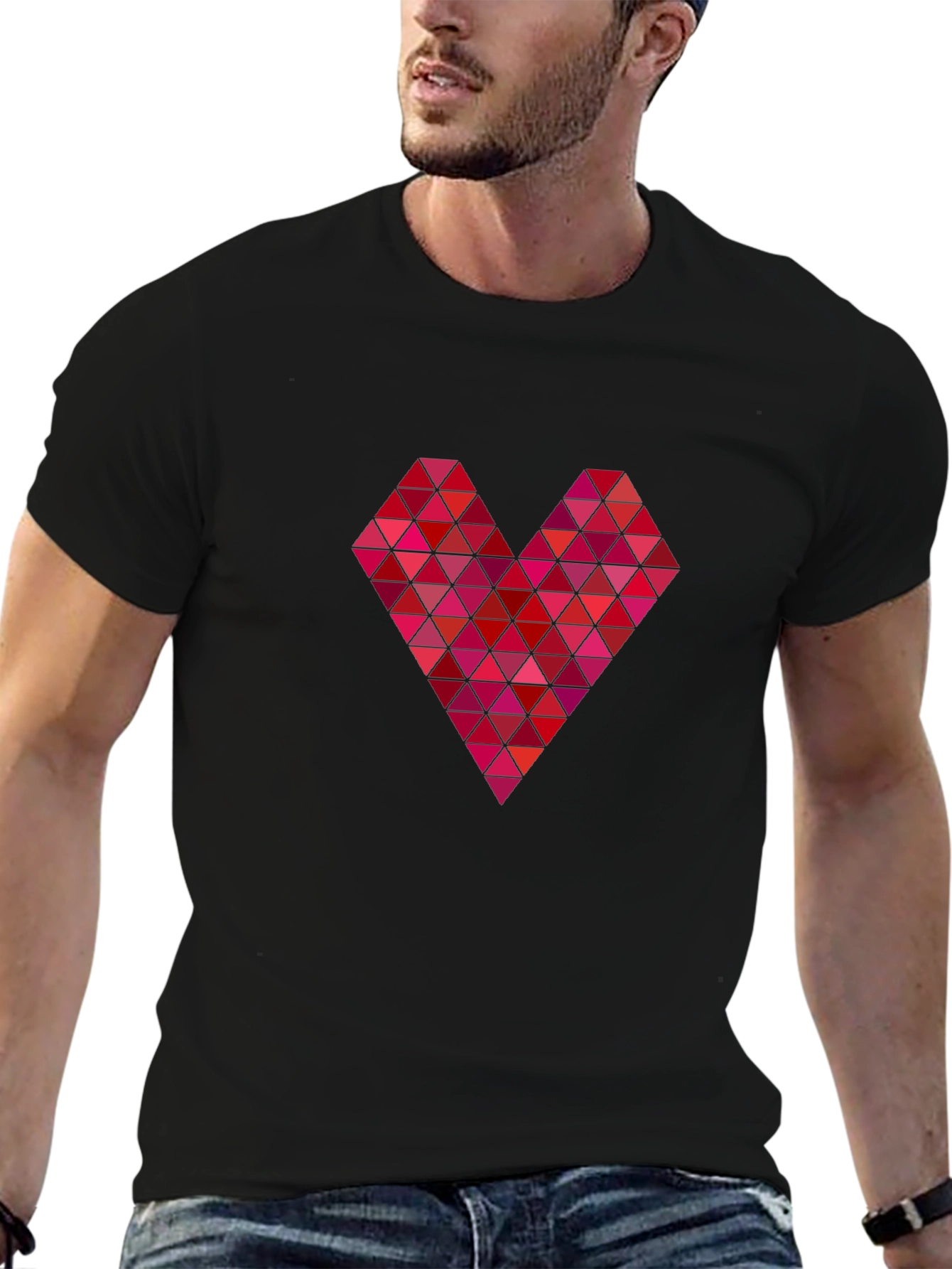 Geometric Heart T-Shirt - Love in Style!