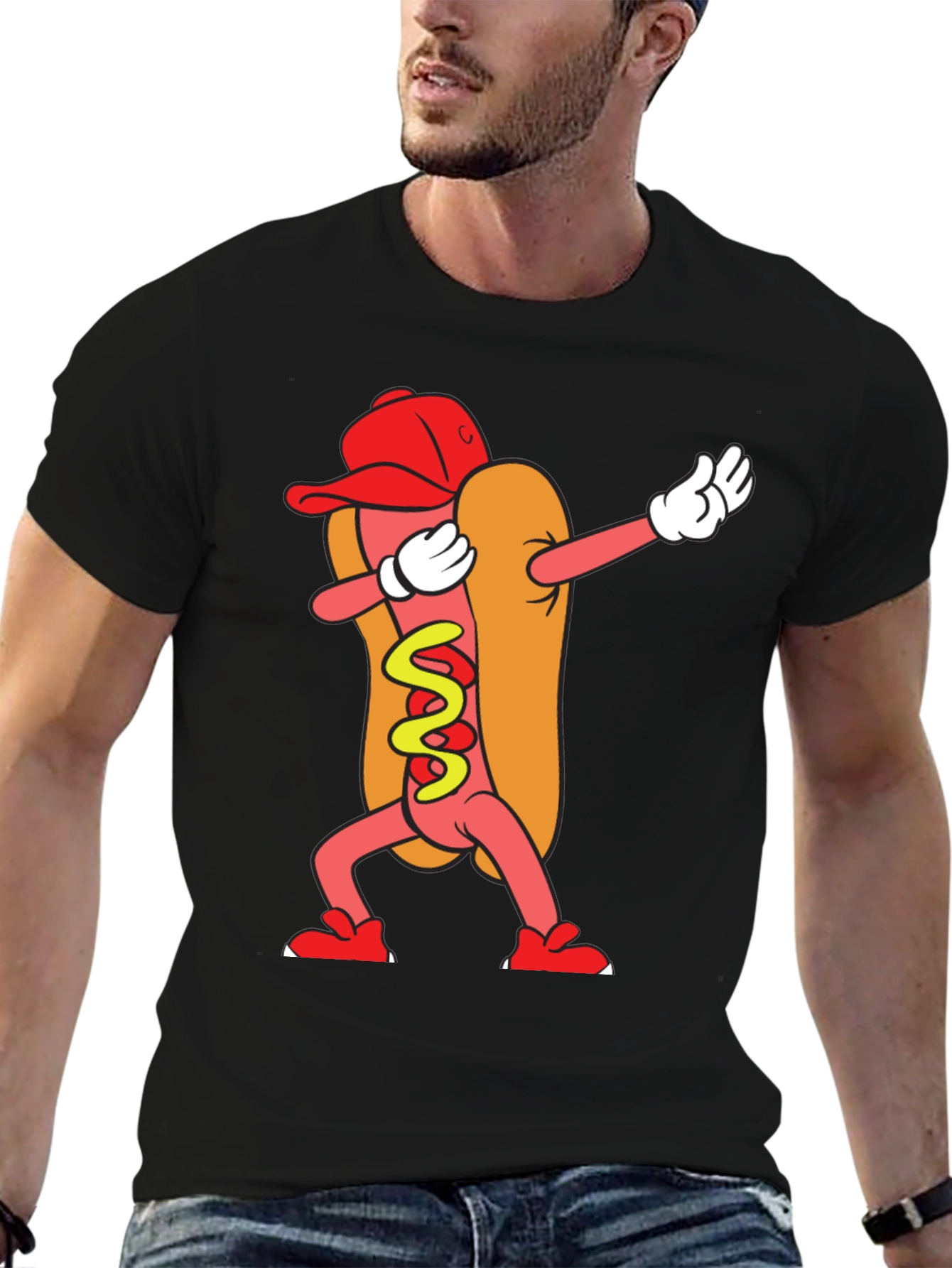 Dabbing Hot Dog Graphic Tee