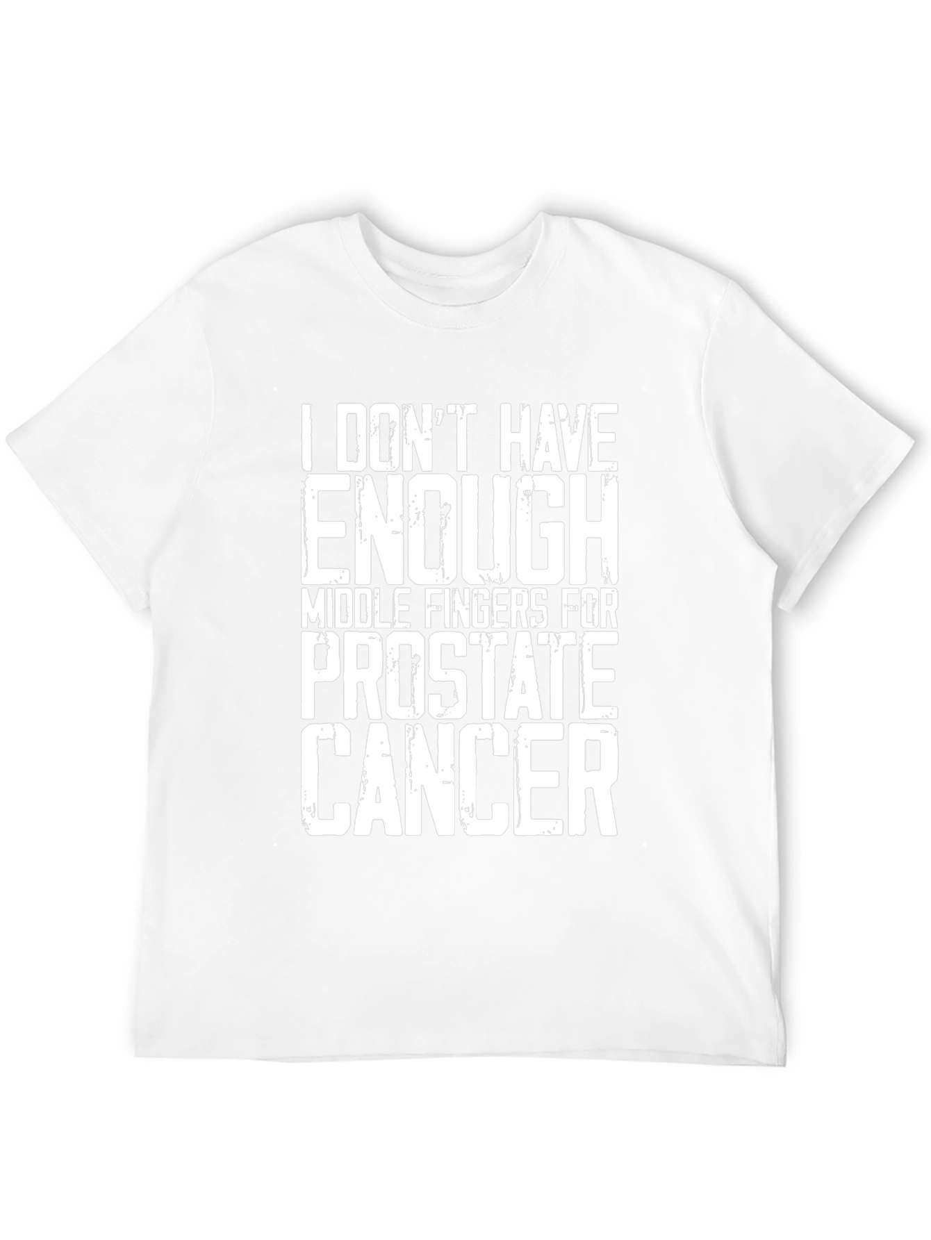 Prostate Cancer Middle Fingers T-Shirt - Black