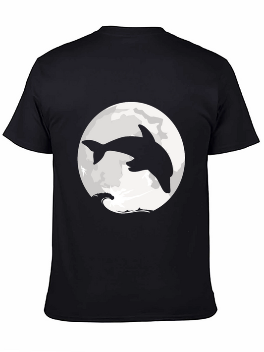 Dolphin Moon Graphic T-Shirt