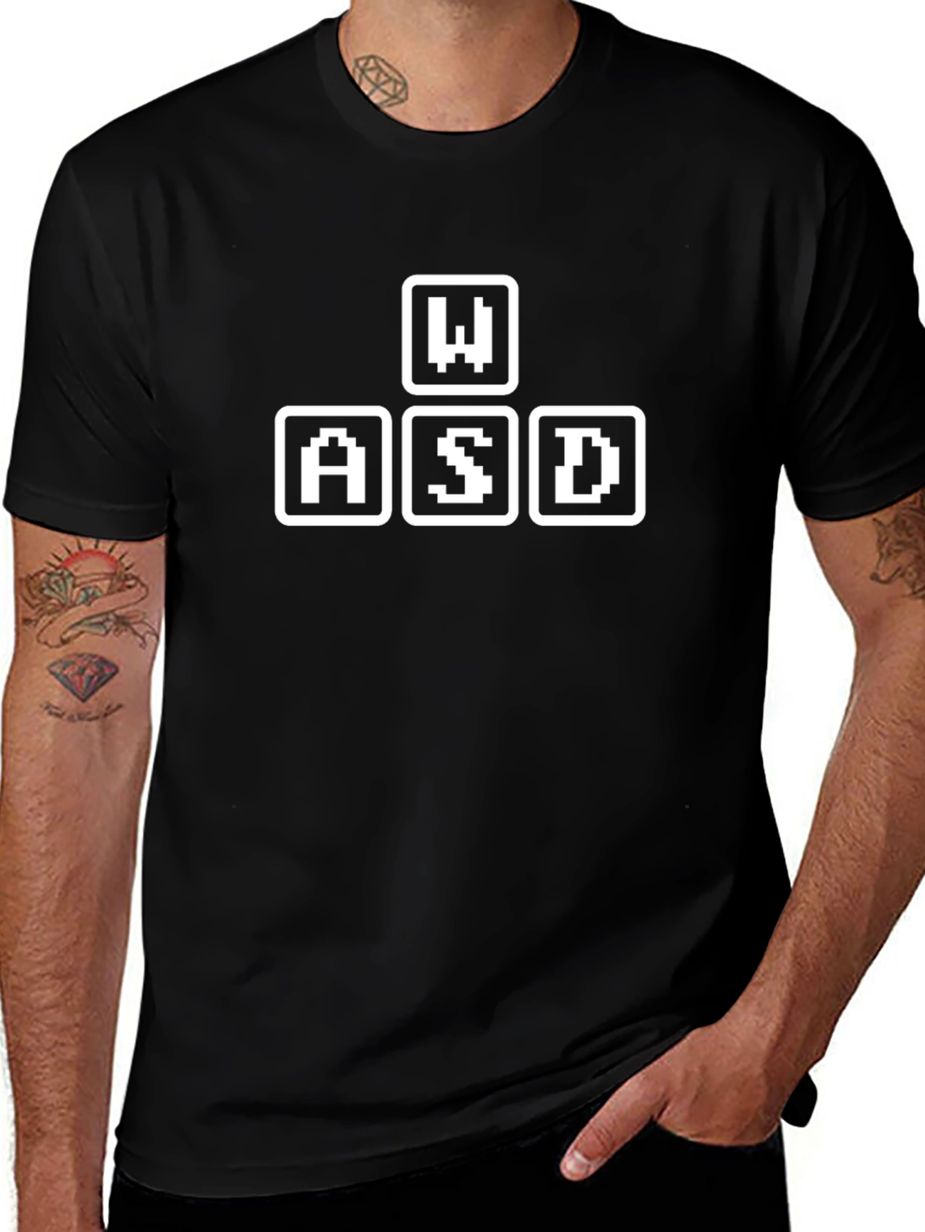 WASD Gaming Keyboard T-Shirt - Black