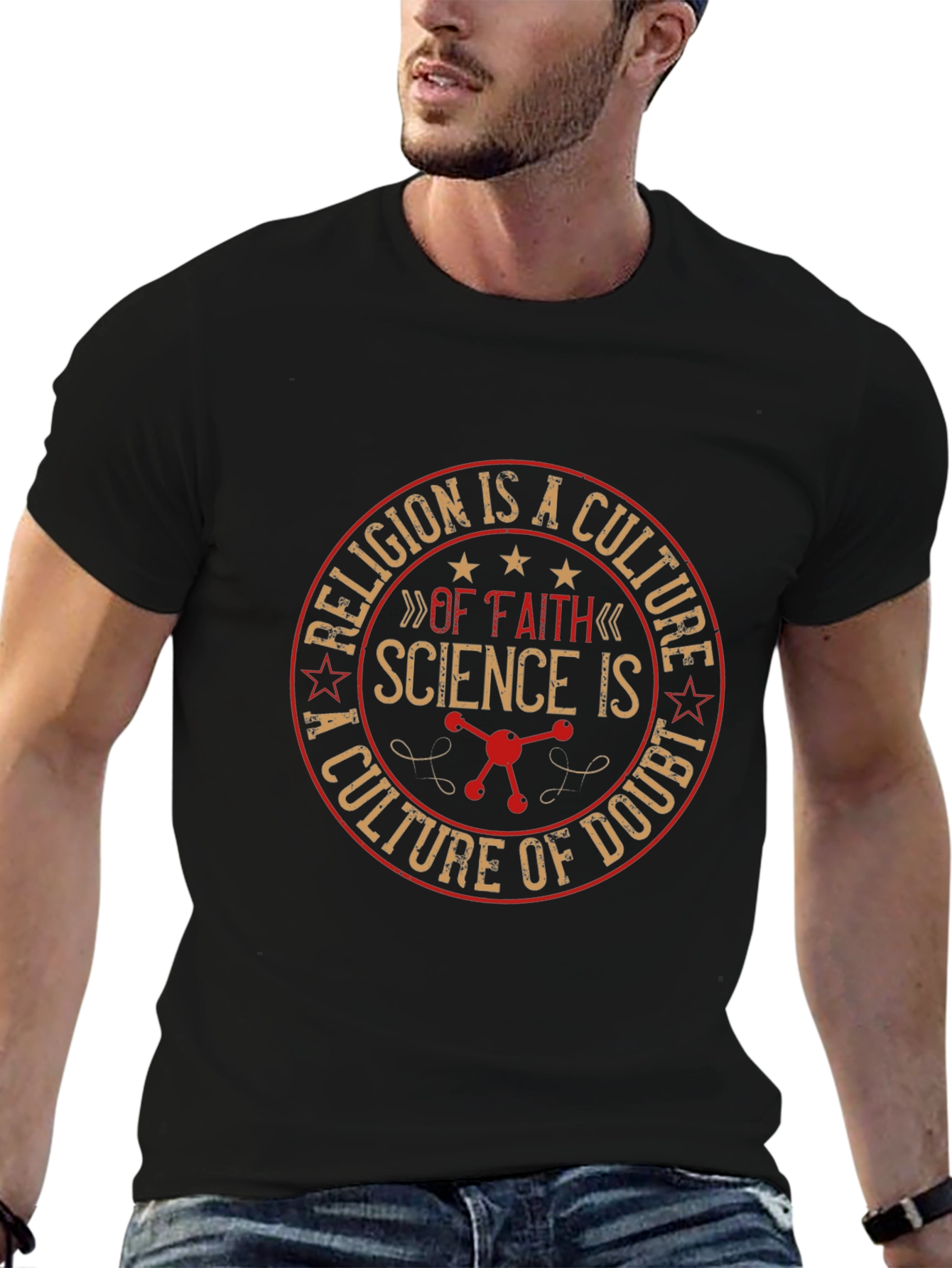 Science vs Religion Graphic Tee