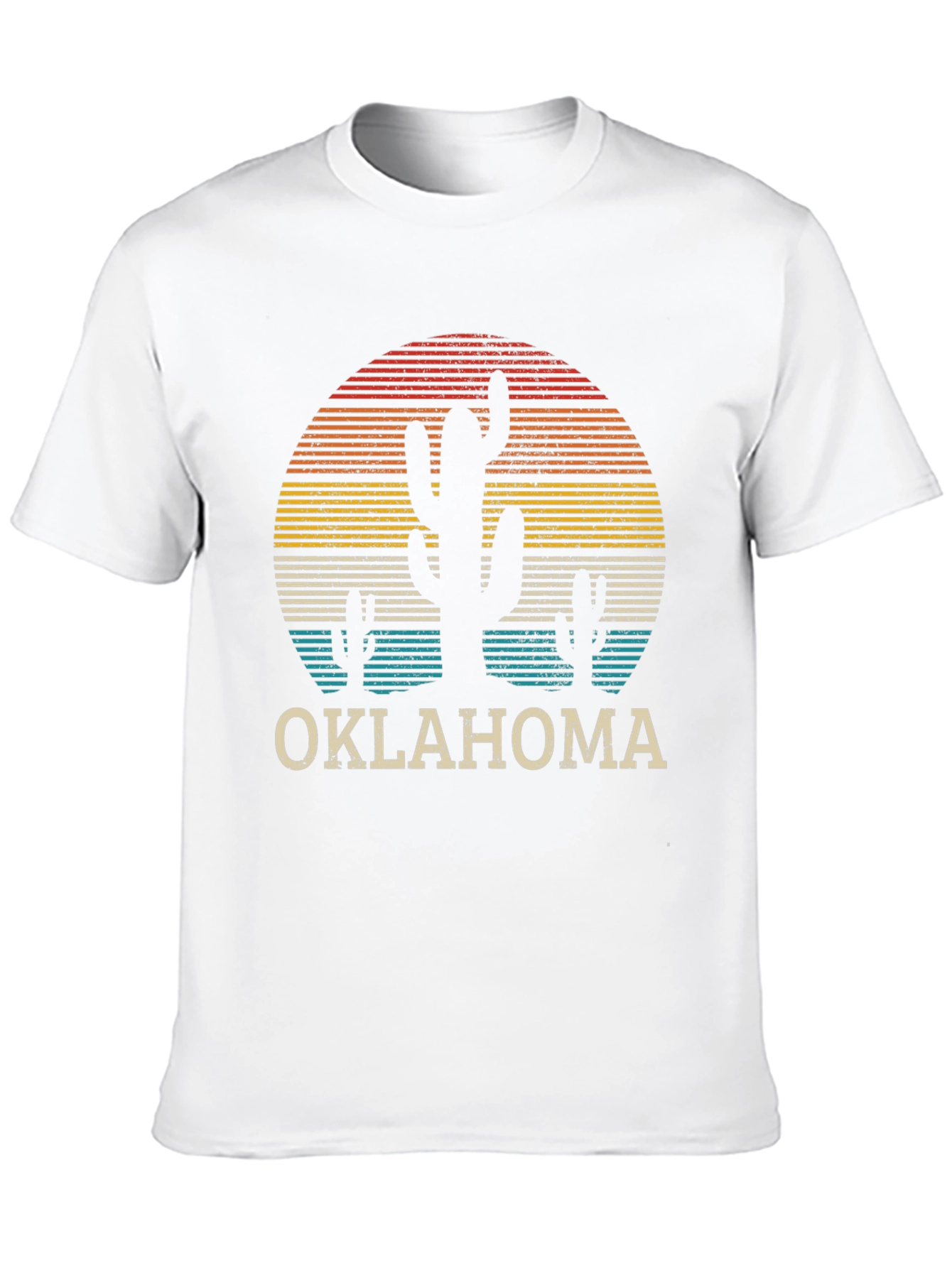 Retro Oklahoma Cactus Sunset T-Shirt