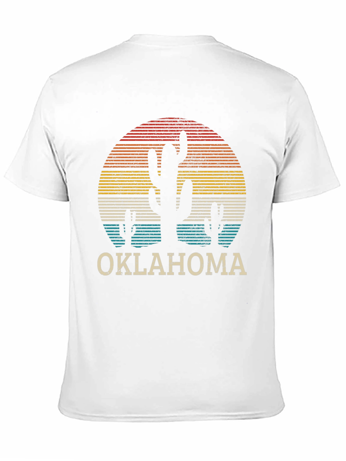 Retro Oklahoma Cactus Sunset T-Shirt