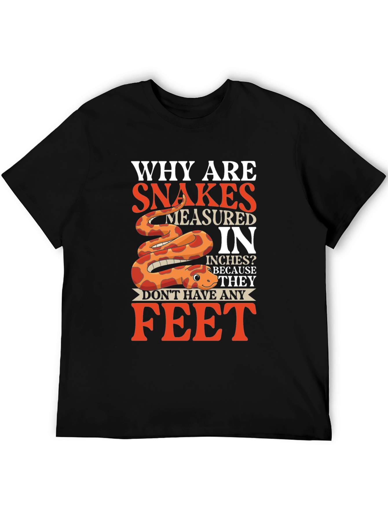 Snakes Measured in Inches Mens T-Shirt