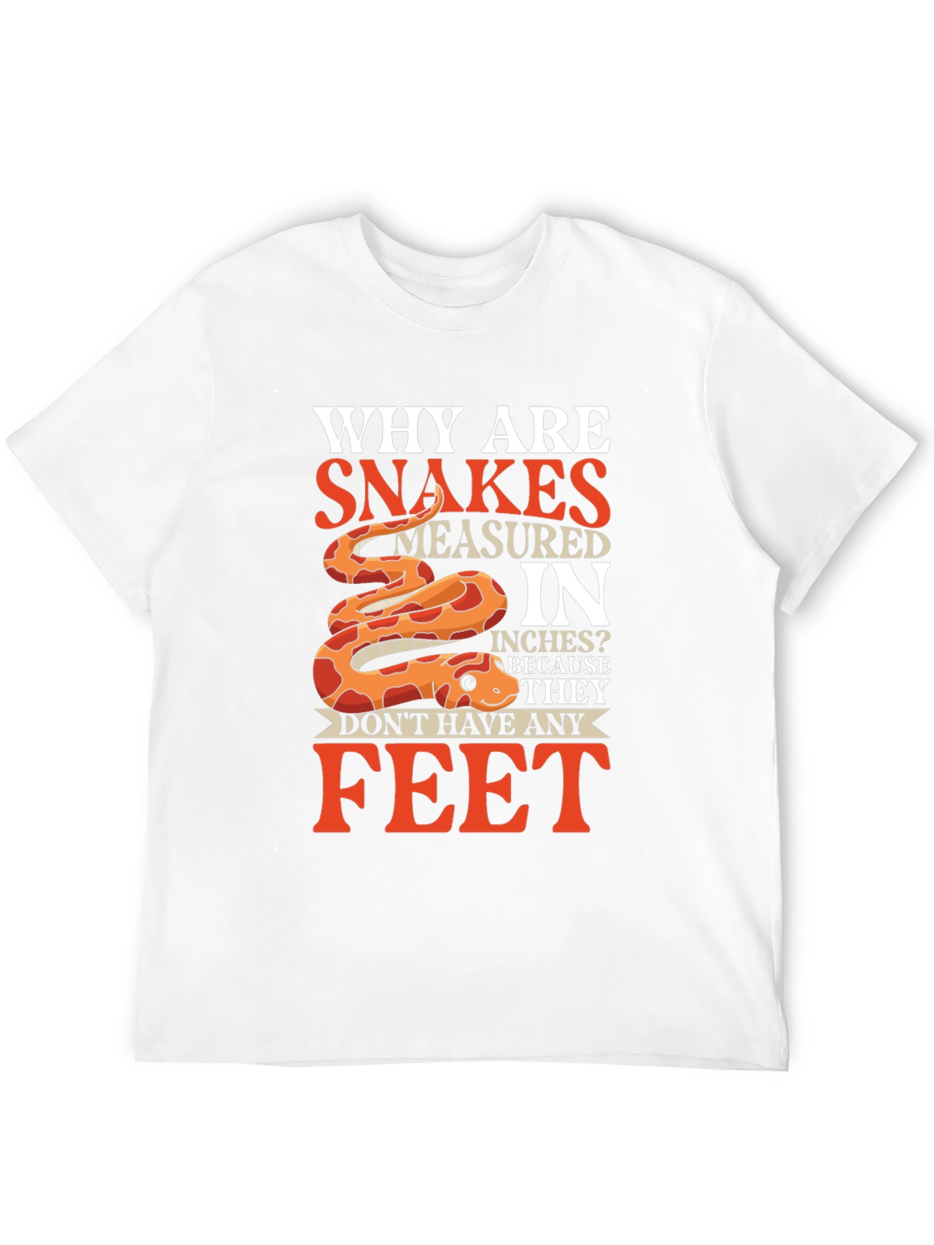 Snakes Measured in Inches Mens T-Shirt
