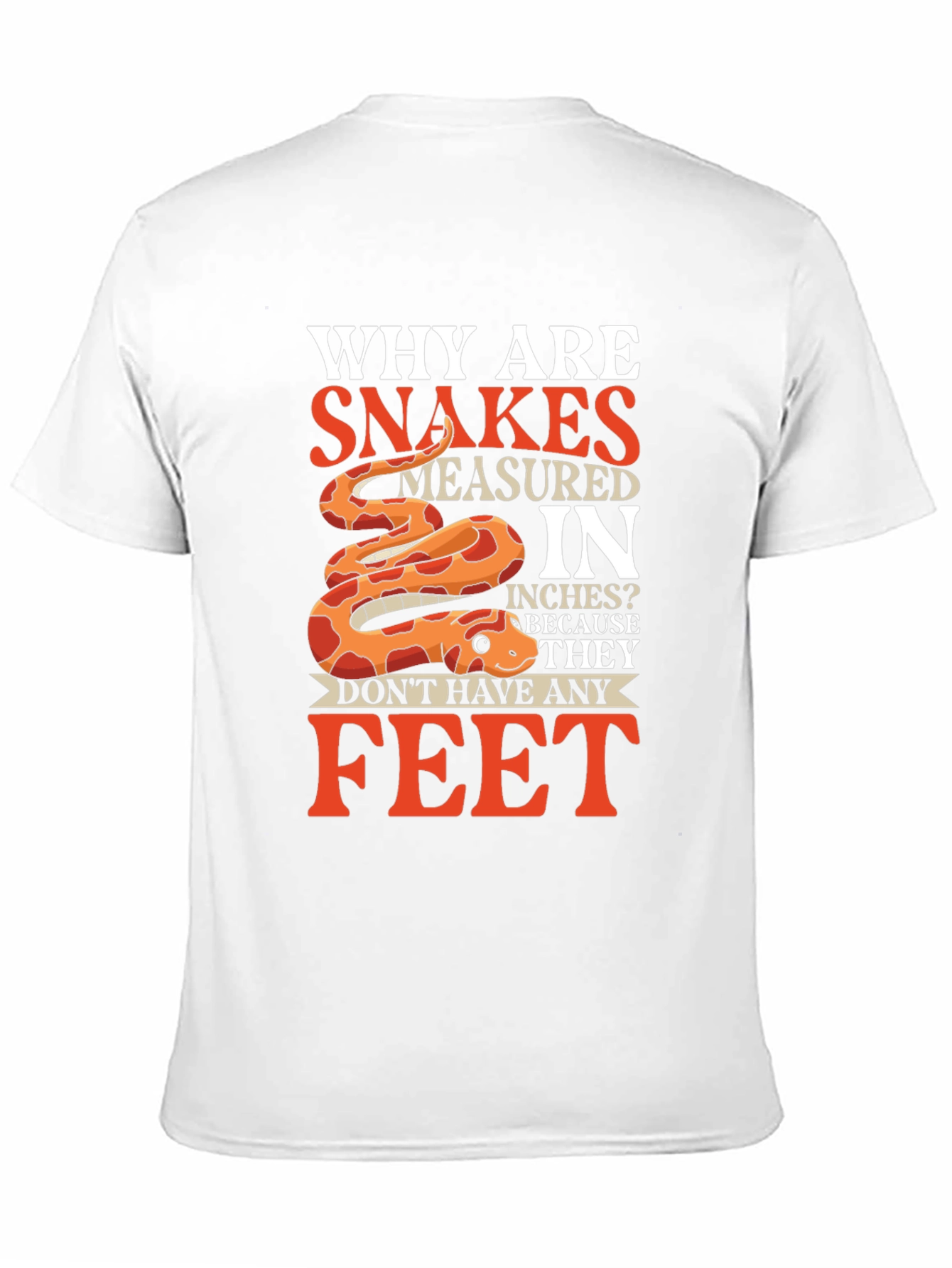 Snakes Measured in Inches Mens T-Shirt