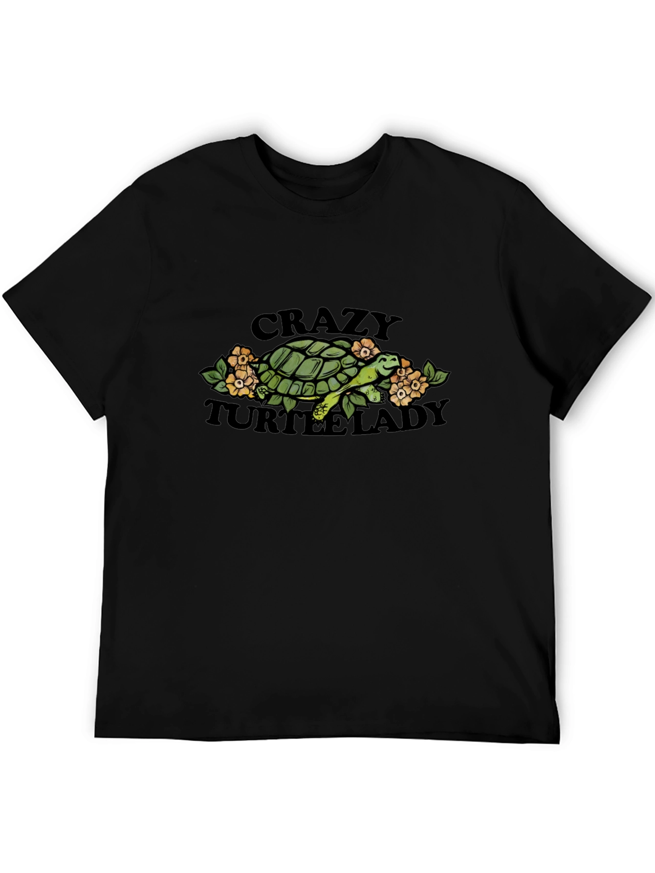 Crazy Turtle Lady Black T-Shirt