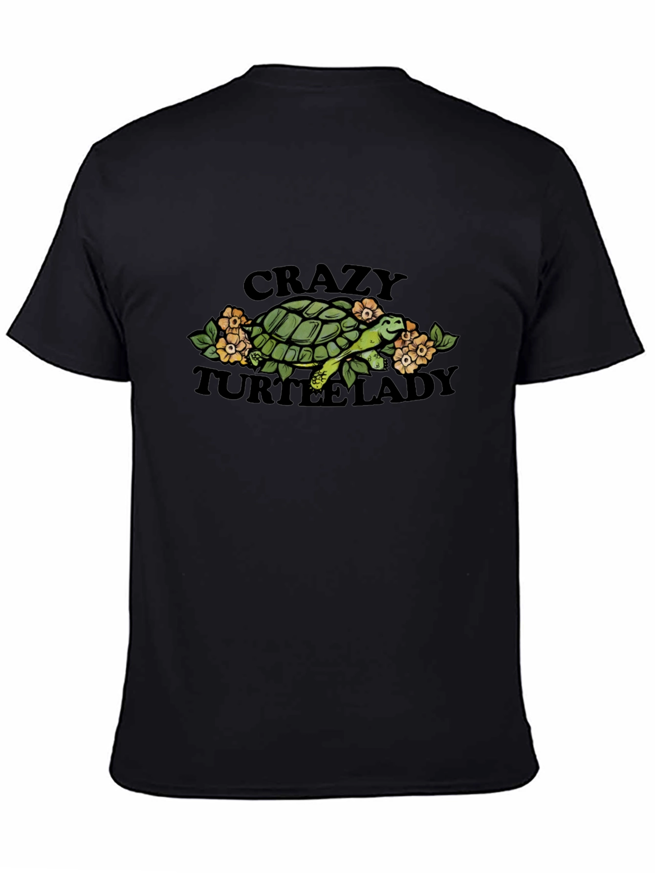 Crazy Turtle Lady Black T-Shirt