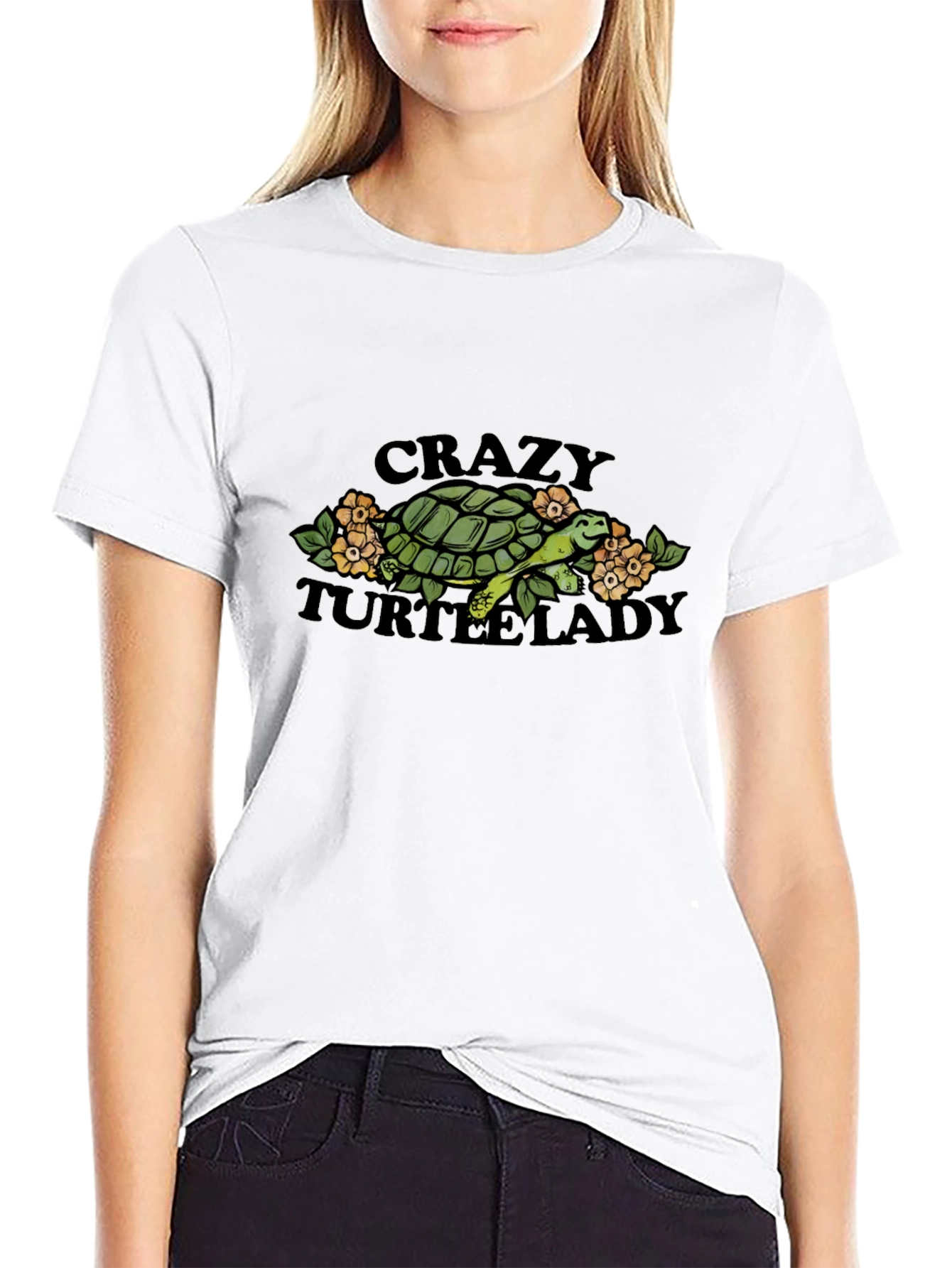 Crazy Turtle Lady Black T-Shirt