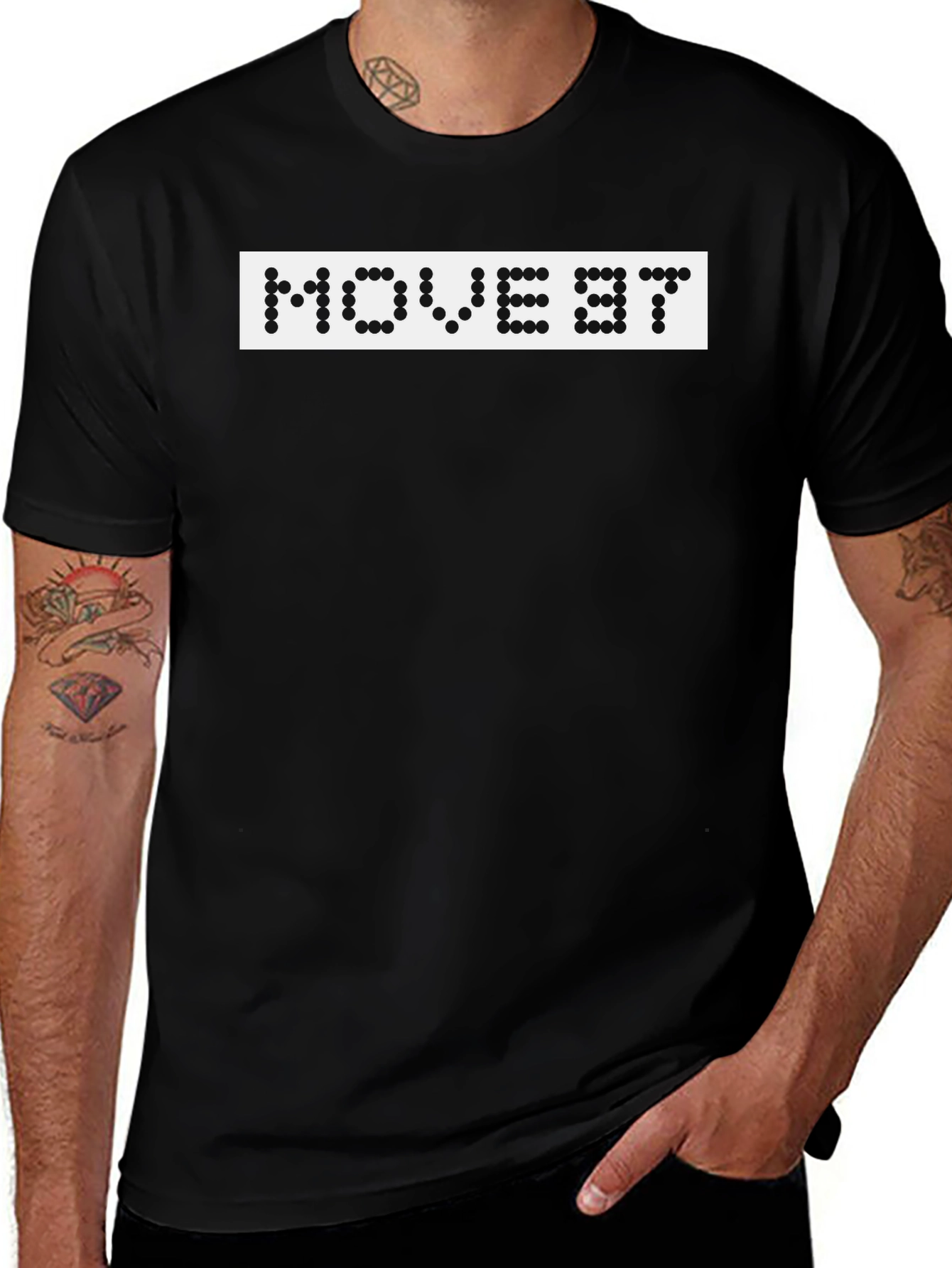 Move BT Dot Matrix Graphic Tee - Black