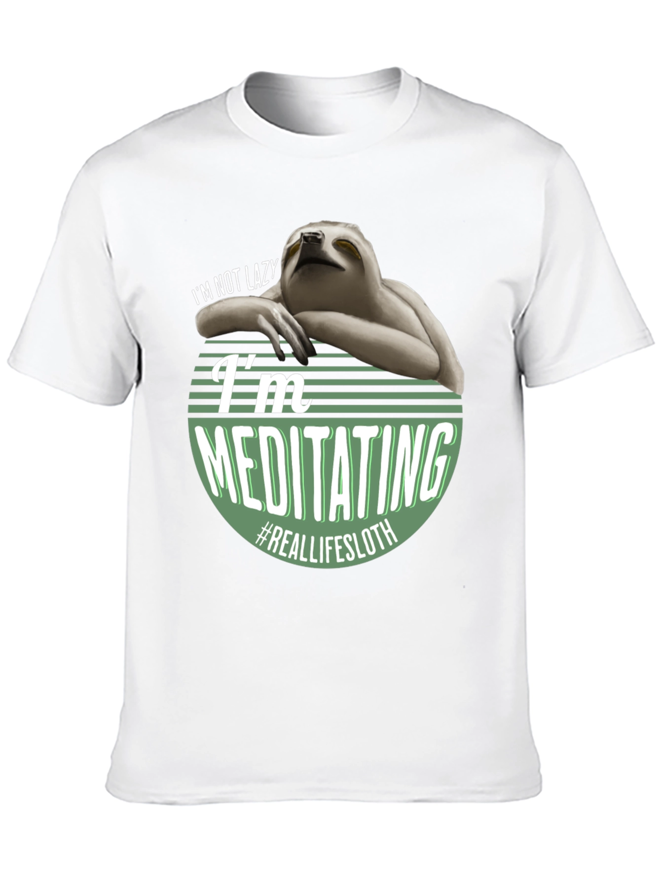 Funny Sloth Meditating T-Shirt - Real Life Sloth