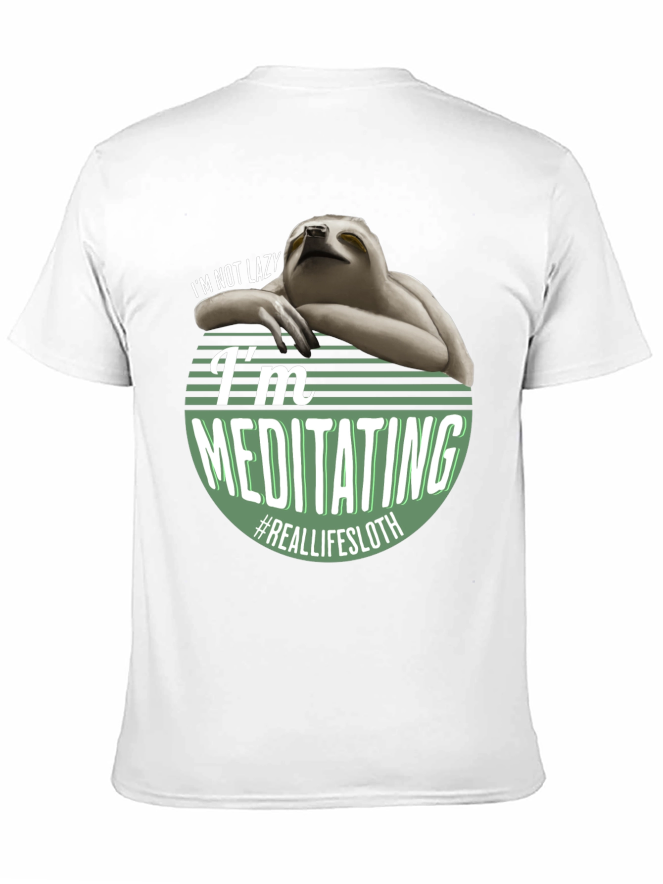 Funny Sloth Meditating T-Shirt - Real Life Sloth