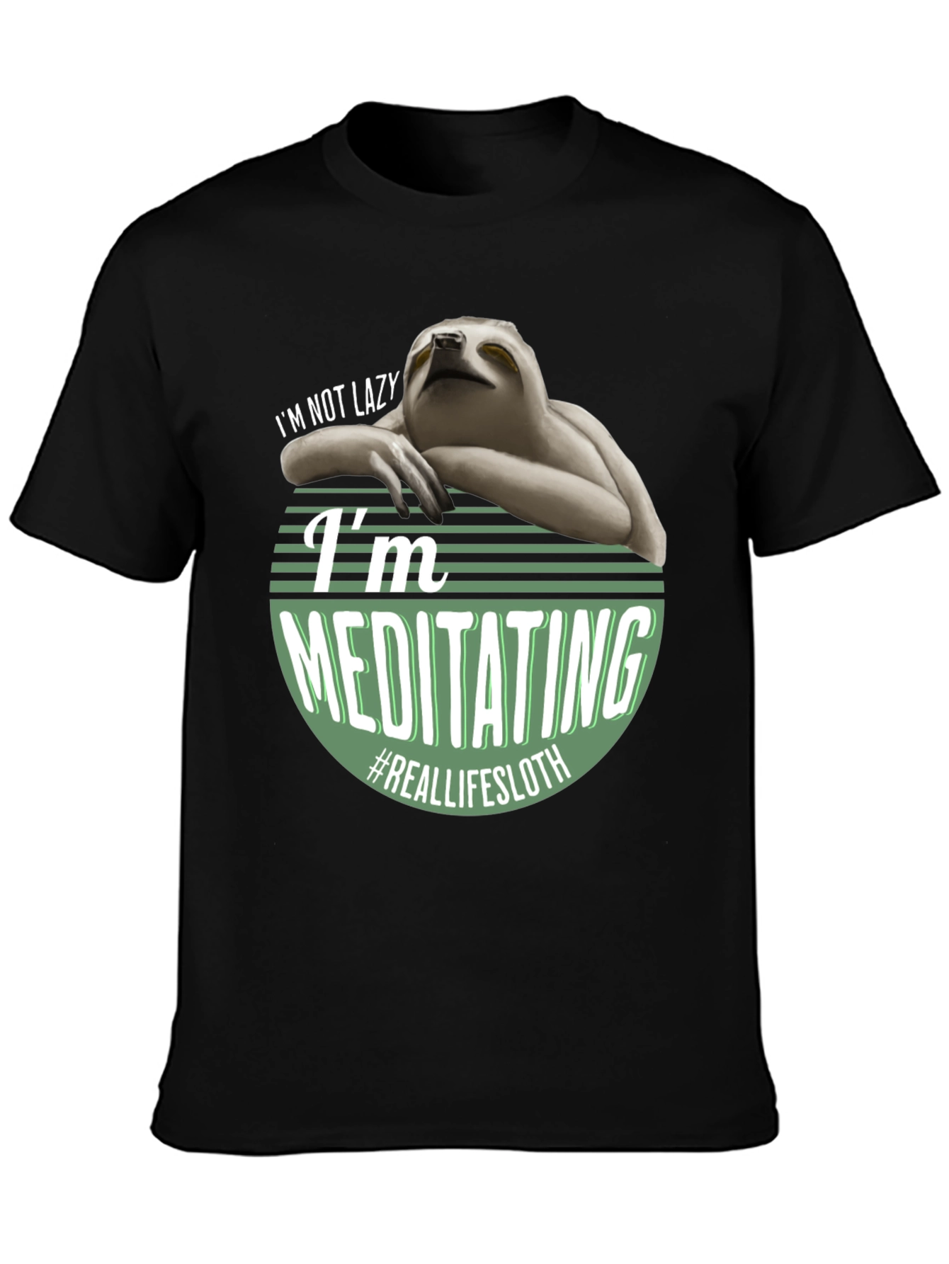 Funny Sloth Meditating T-Shirt - Real Life Sloth