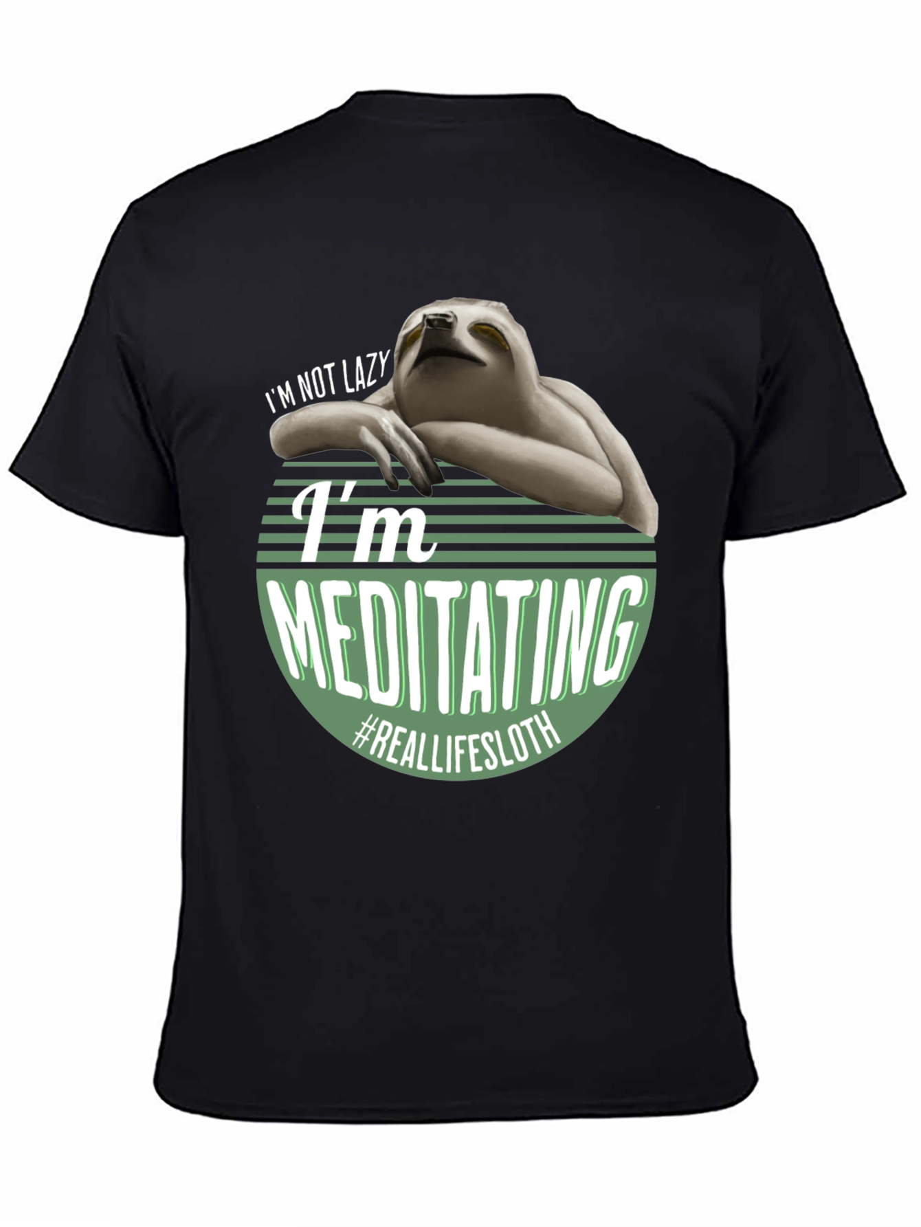 Funny Sloth Meditating T-Shirt - Real Life Sloth