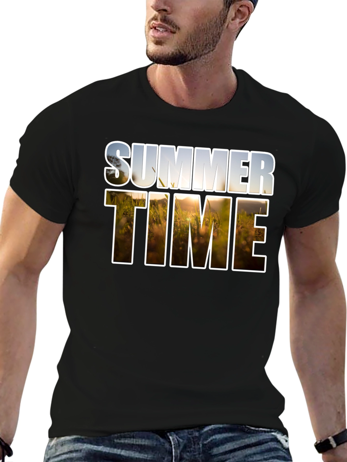 Summer Time Graphic Tee - Relaxed Fit Cotton T-Shirt