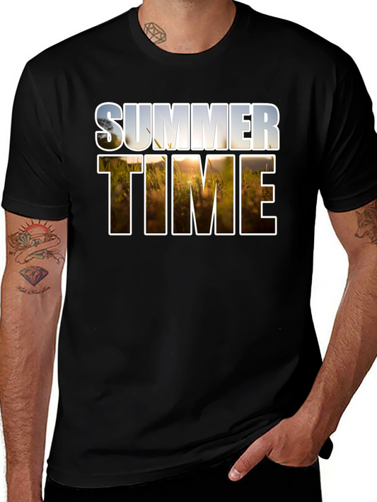 Summer Time Graphic Tee - Relaxed Fit Cotton T-Shirt