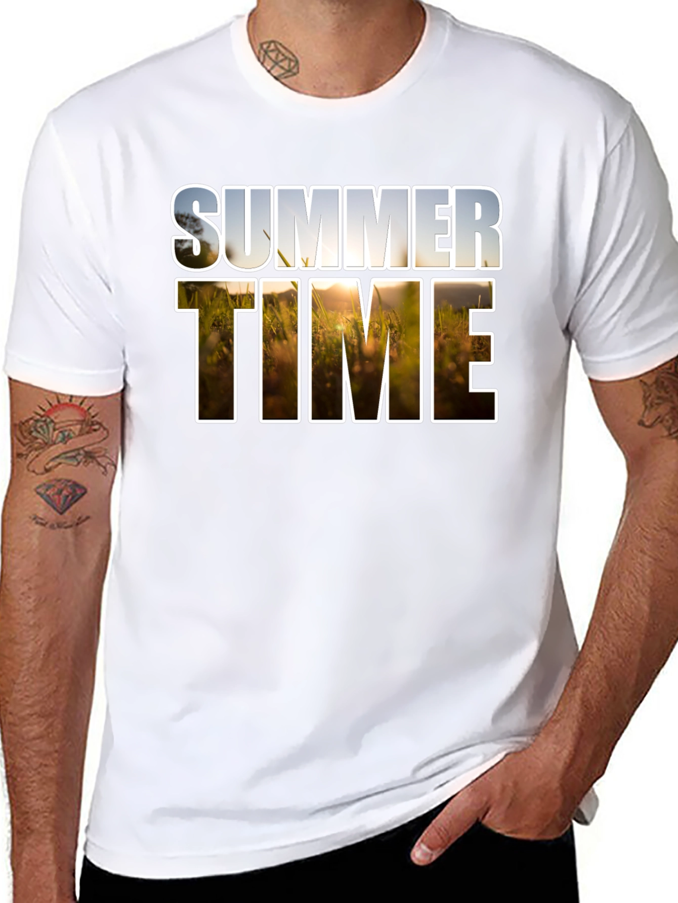 Summer Time Graphic Tee - Relaxed Fit Cotton T-Shirt