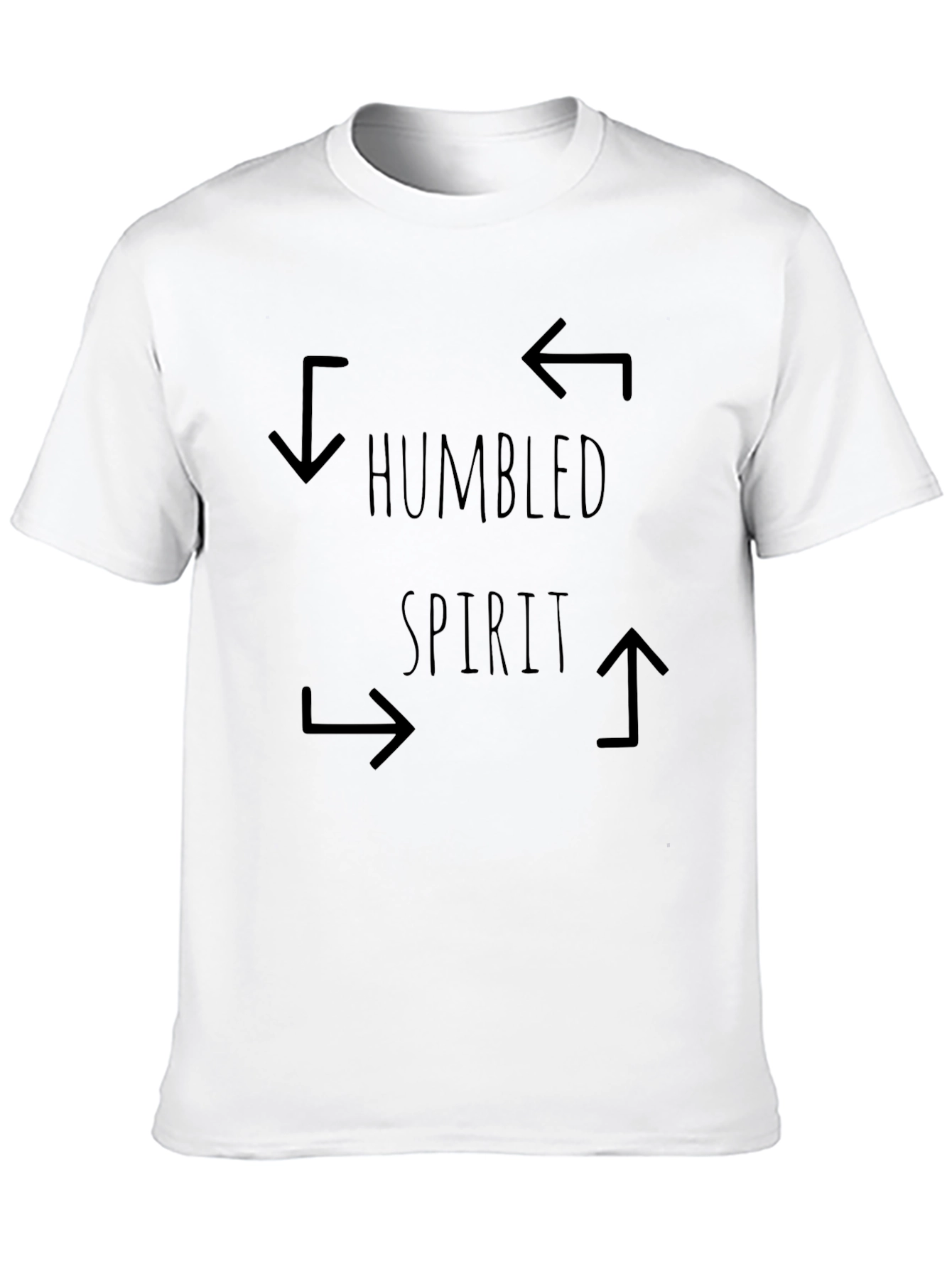 Humbled Spirit Graphic Tee - Black Crew Neck Shirt