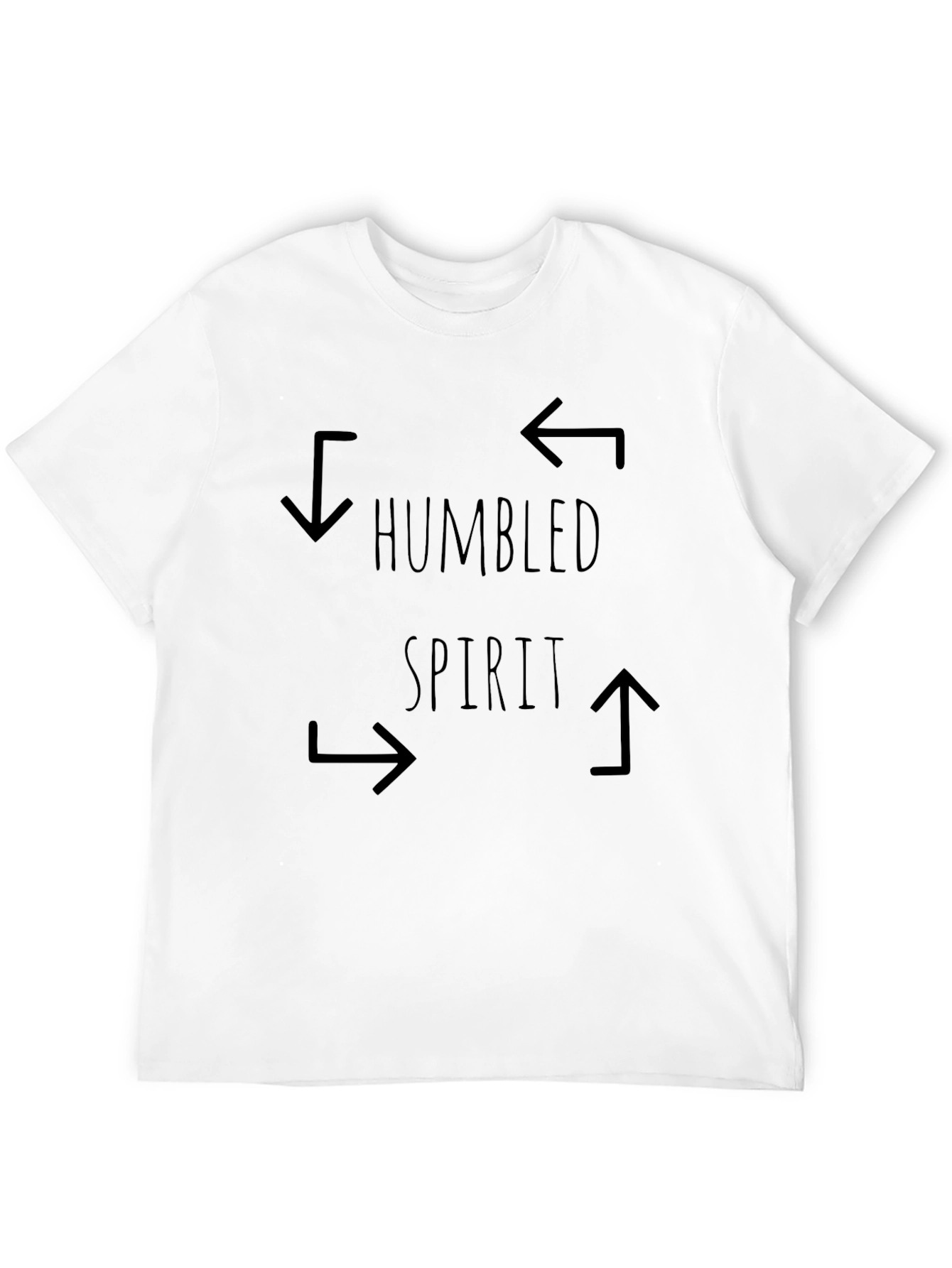 Humbled Spirit Graphic Tee - Black Crew Neck Shirt