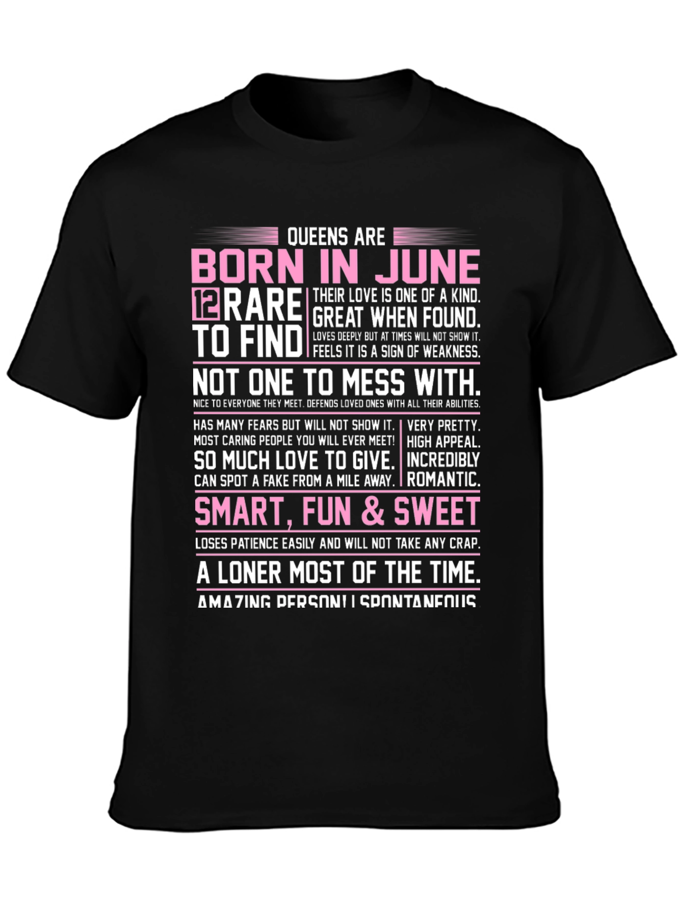 Queens Born in June Graphic T-Shirt