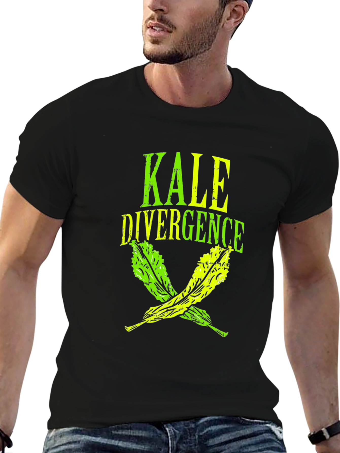 Kale Divergence Graphic Tee - Black Cotton